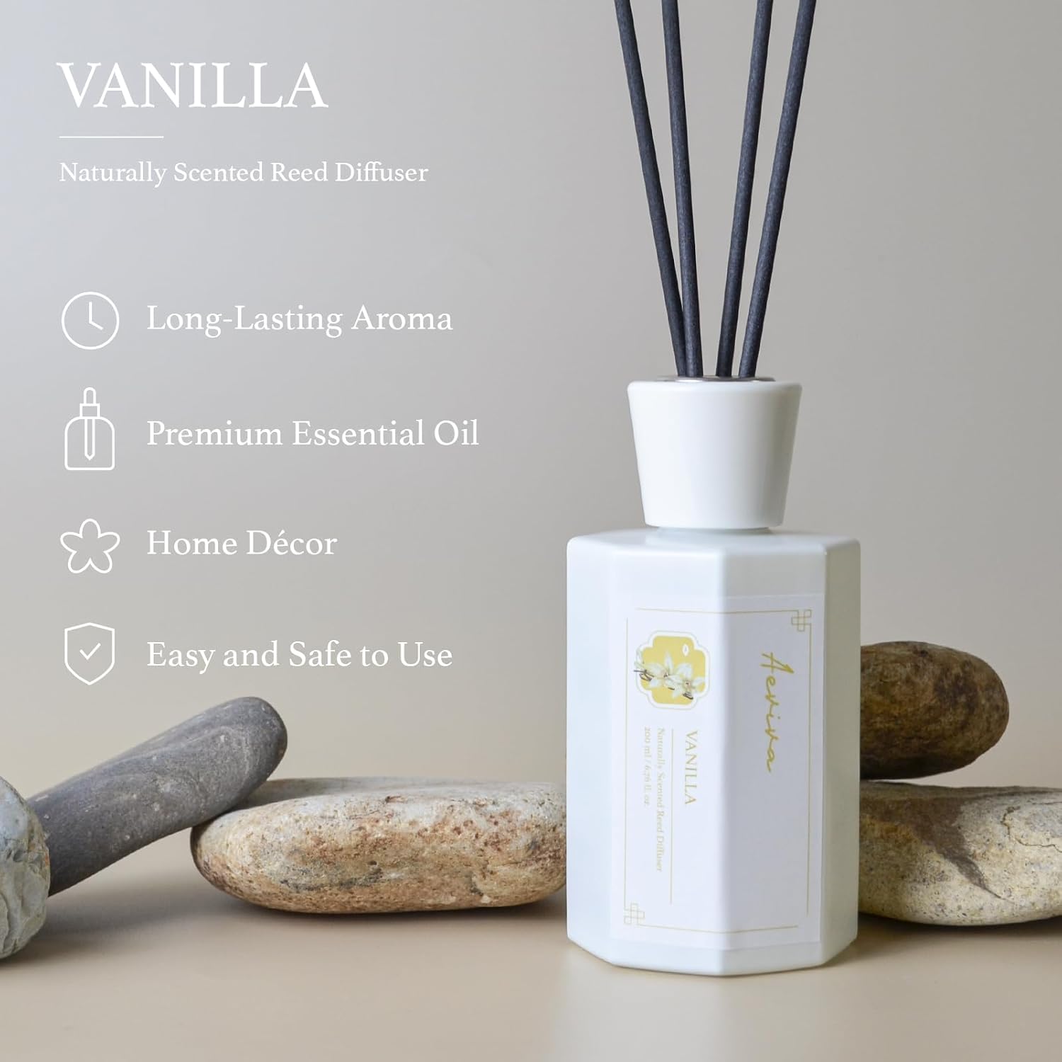 Aeviva Vanilla Reed Diffuser Set 67 oz