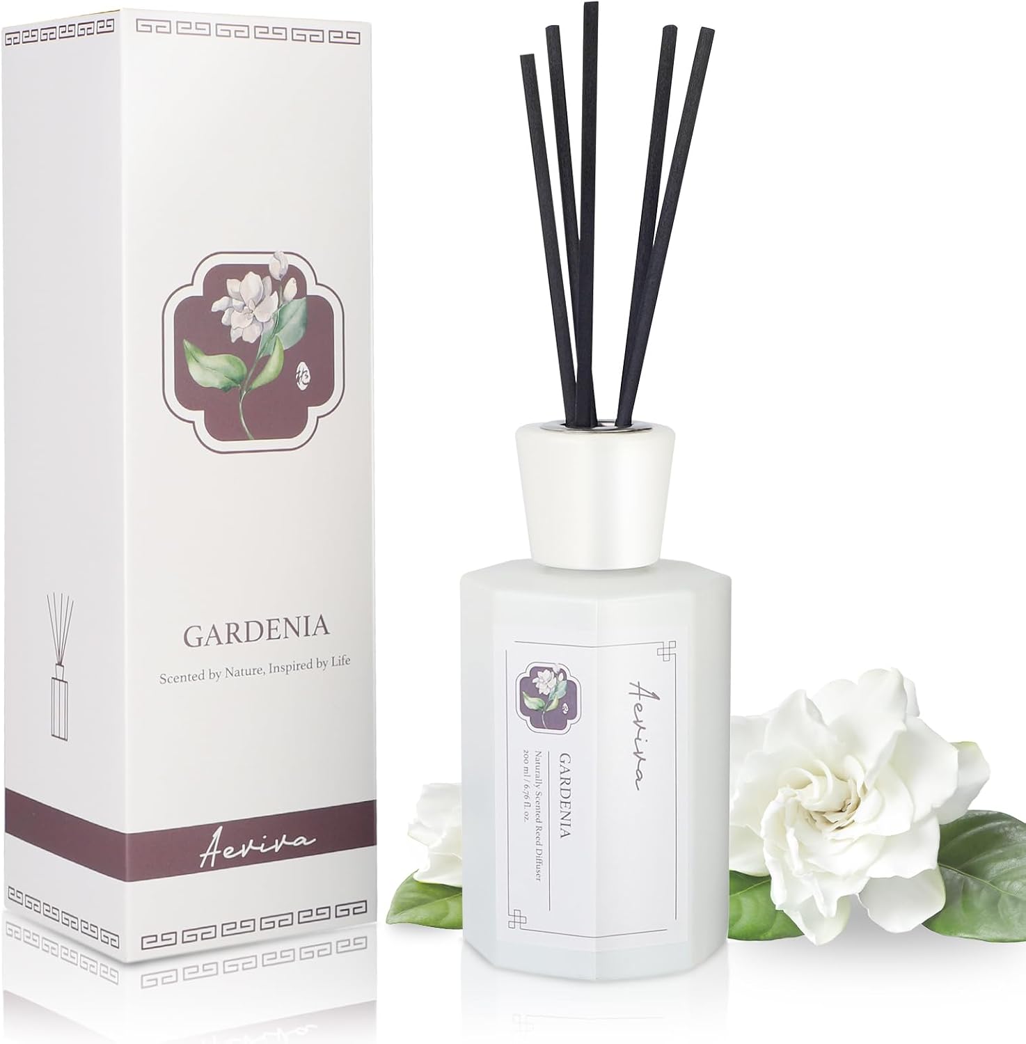 Aeviva Gardenia Reed Diffuser Set - 676 Fl Oz Luxury Aroma