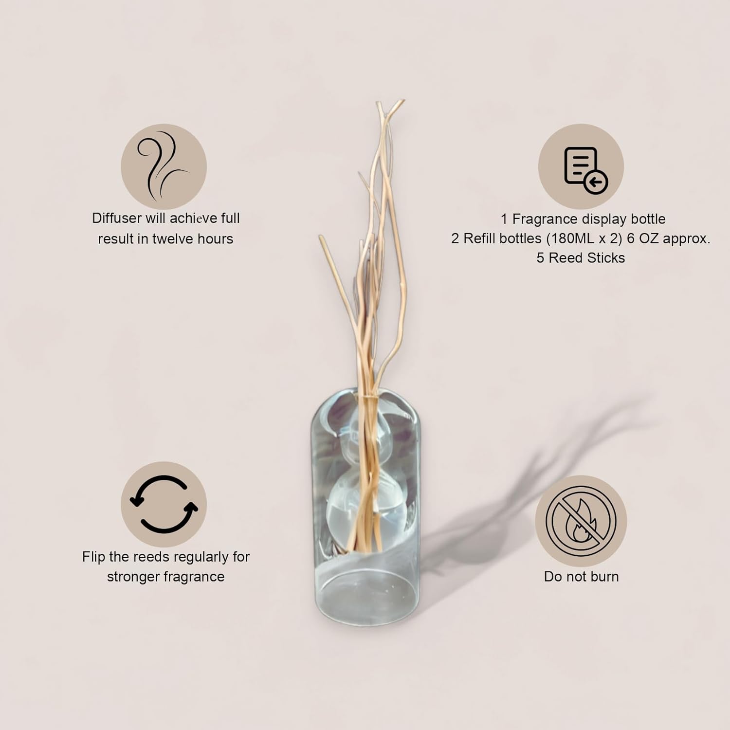 Aroma Scented Oil Diffuser Set with Refills and Sticks