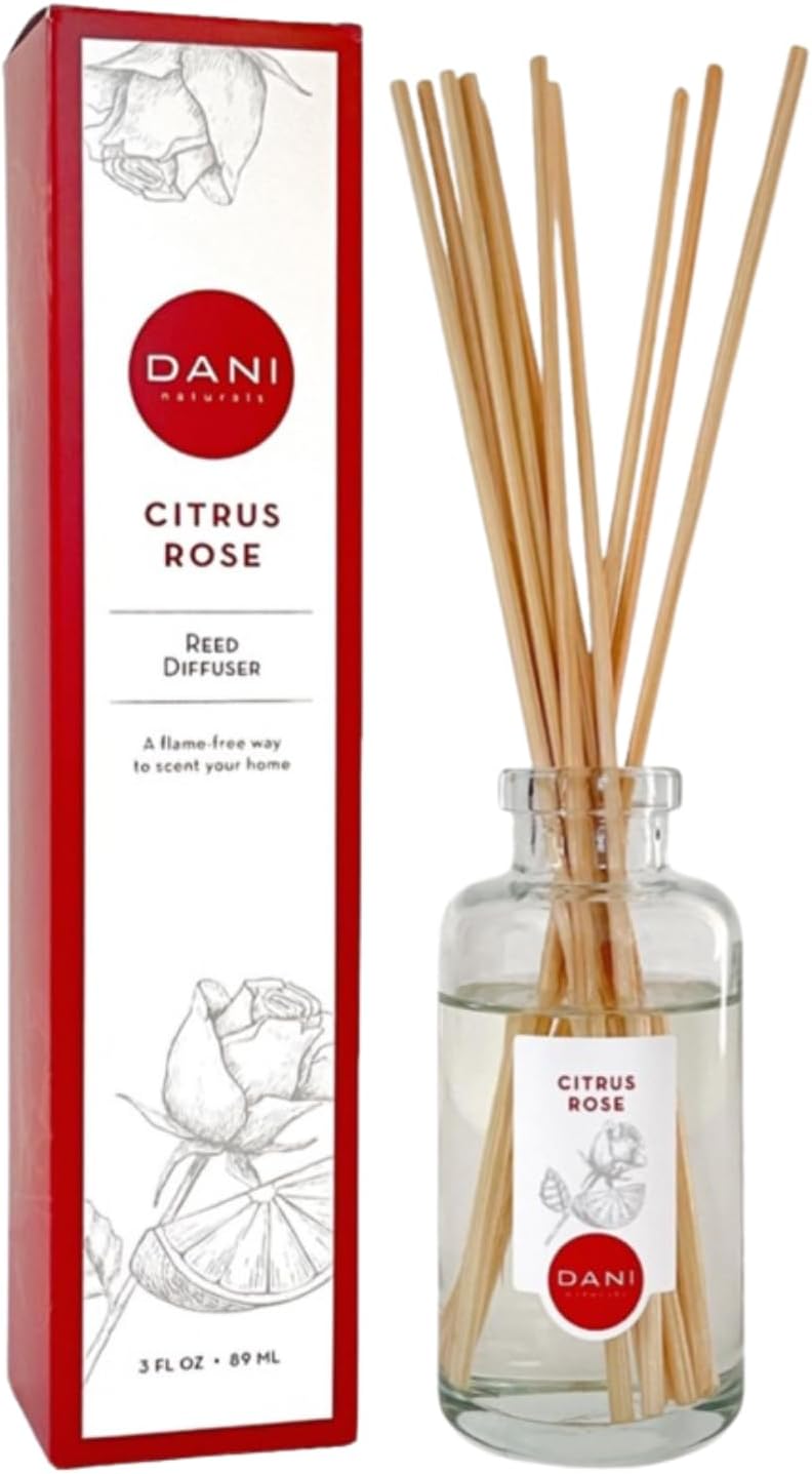 DANI Citrus Rose Reed Diffuser Set - 10 Reeds 35 oz