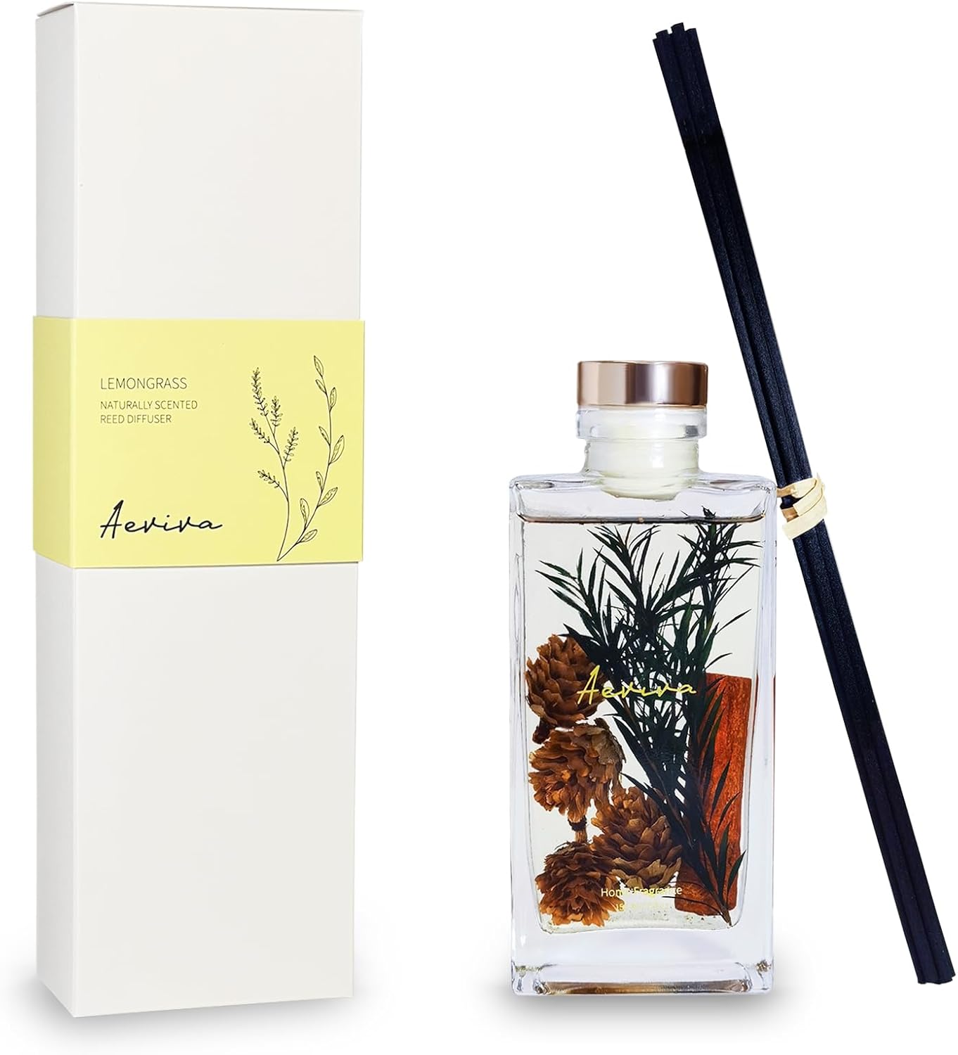 Aeviva Reed Diffuser Set with Lemongrass Scent