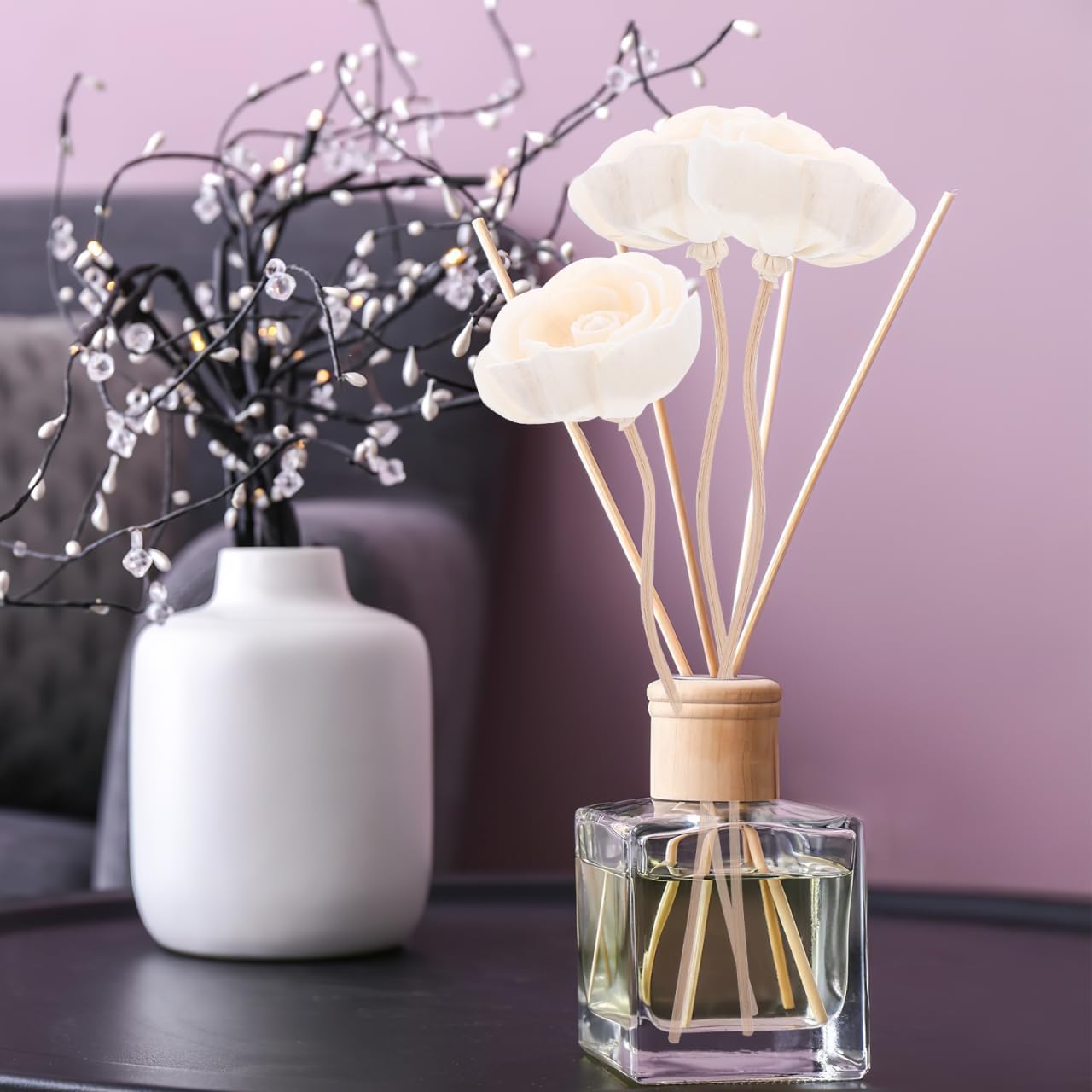 Garneck 10PCS Natural Rattan Diffuser Sticks