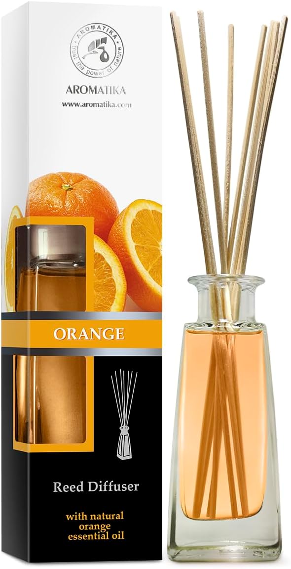 Orange Diffuser with Essential Oil 34 Fl Oz Set