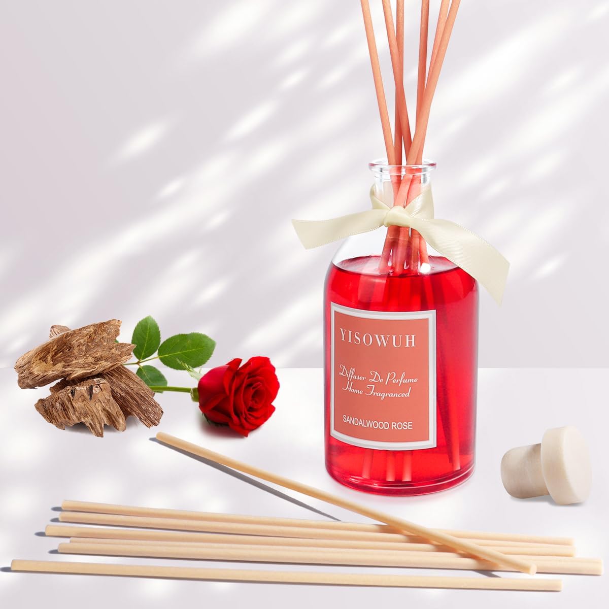 Sandalwood Rose Reed Diffuser Set 250ml with 8 Sticks