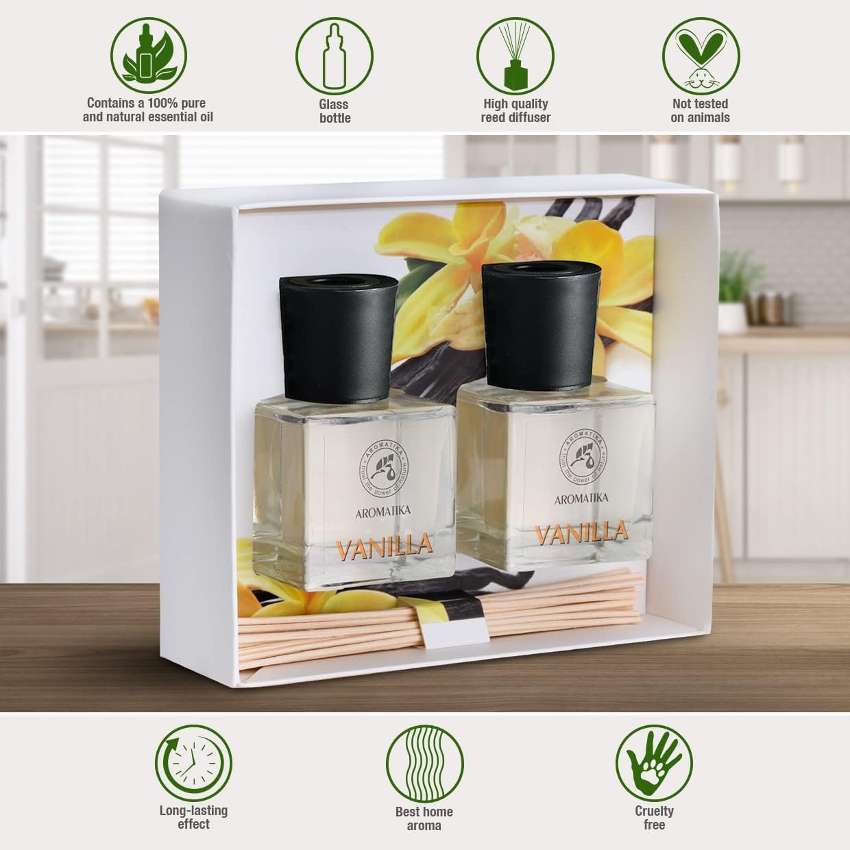 Vanilla Aroma Reed Diffuser Set 100ml