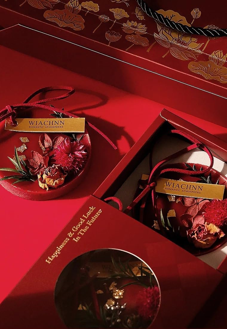 DVOTINST Solid Fragrance Wax Melts Dried Flower Aroma Gift Set - Red