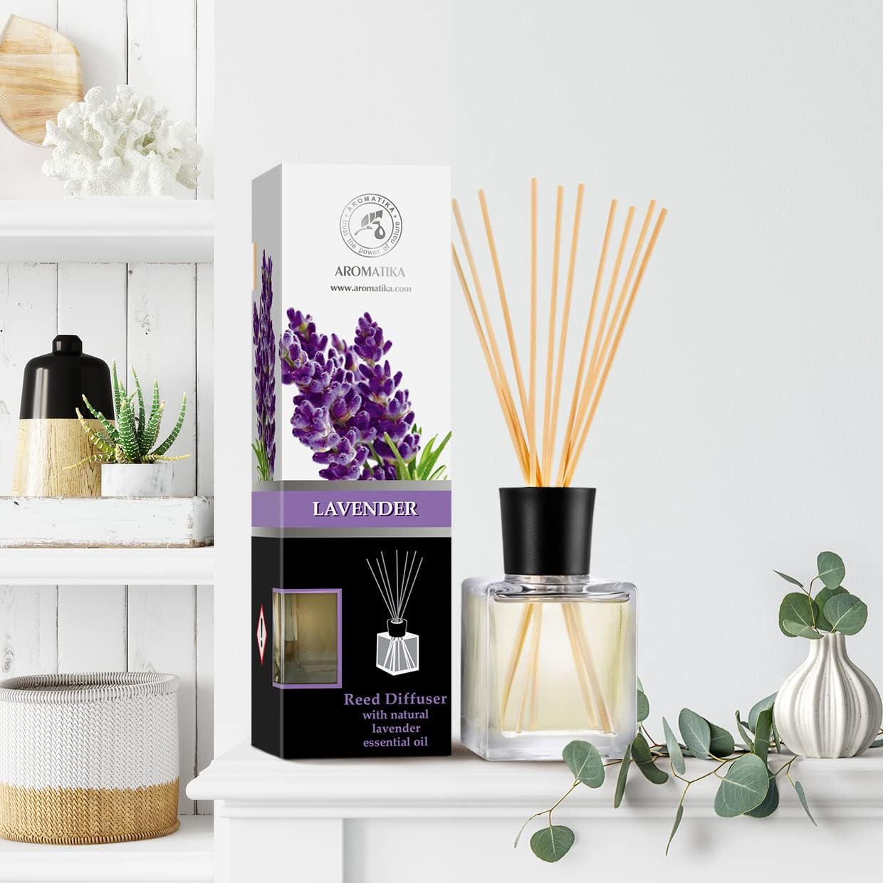 Lavender Reed Diffuser Set - 68 Fl Oz Natural Aroma