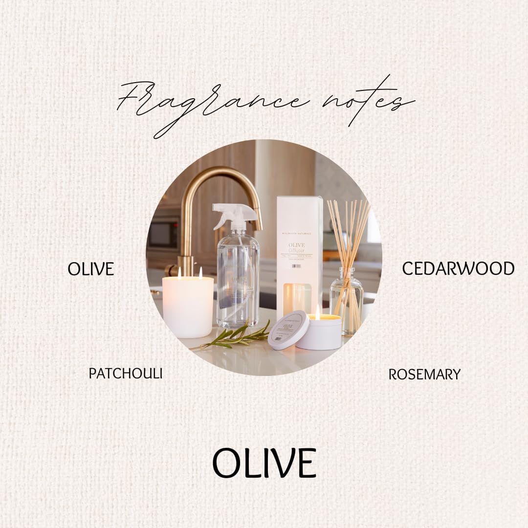 Hillhouse Naturals Olive Scent Reed Diffuser Set
