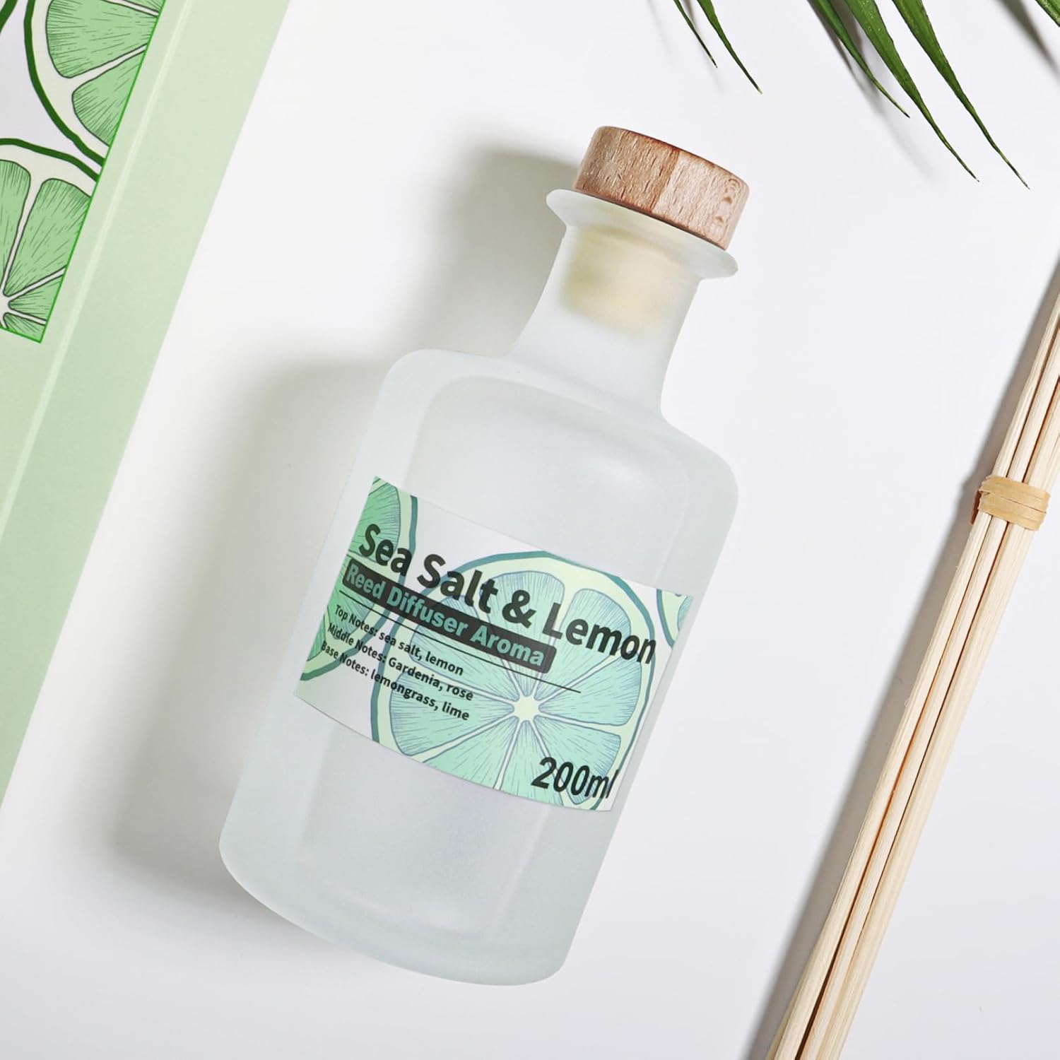 Sea Salt Lemon Reed Diffuser Set 200ml Long Lasting Aroma
