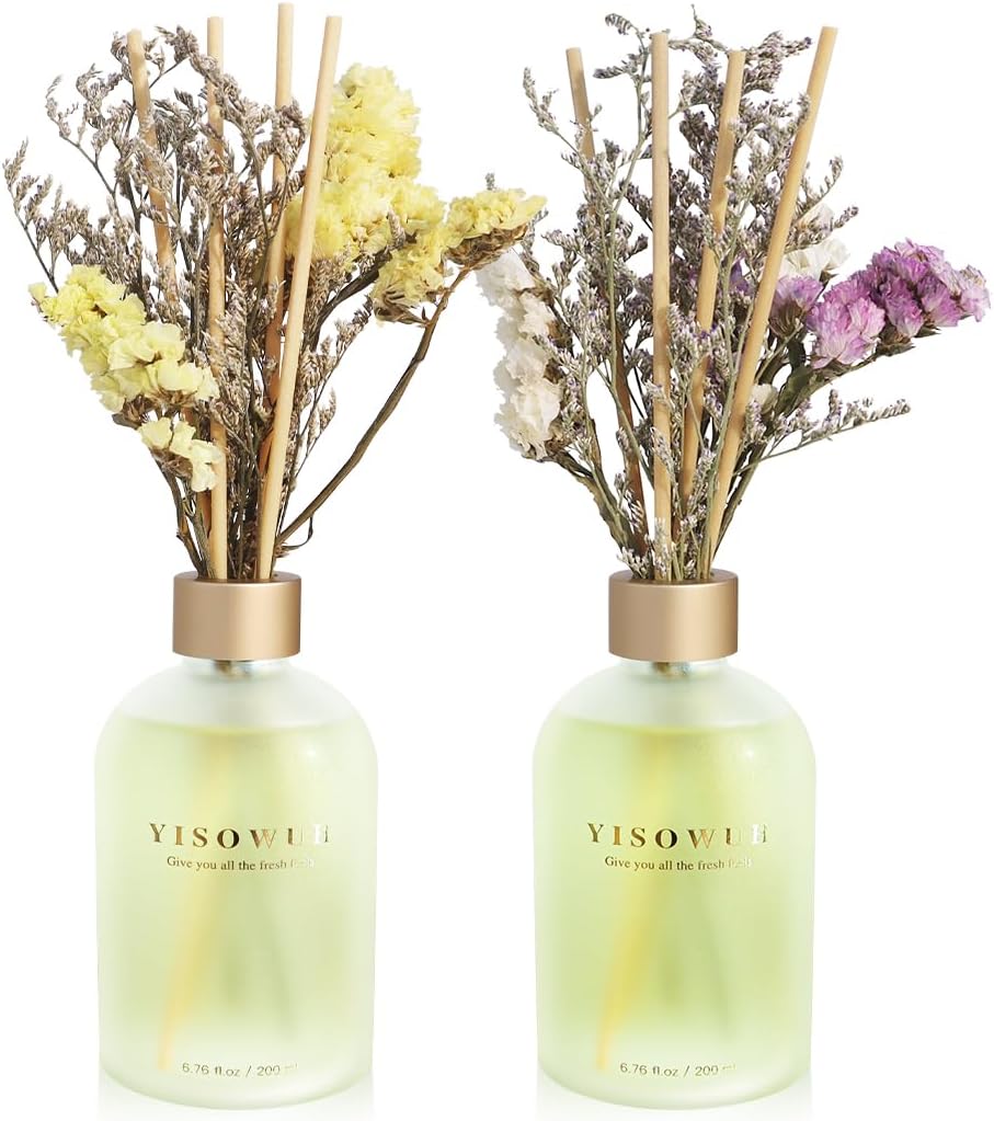 Grapefruit Osmanthus Reed Diffuser Set 2 Packs with 16 Sticks