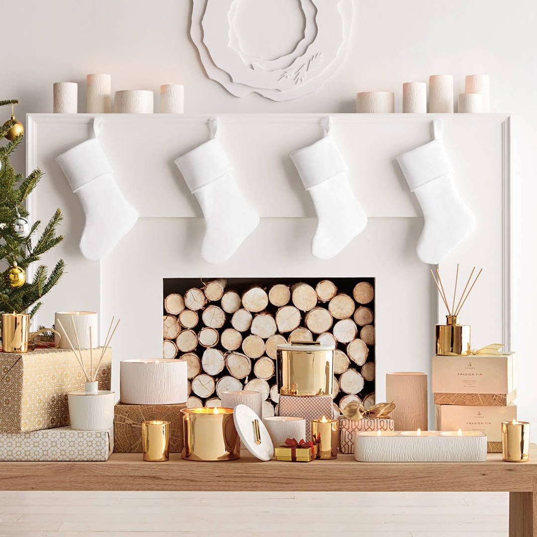 Thymes Frasier Fir Reed Diffuser Set - 4 Fl Oz Gold