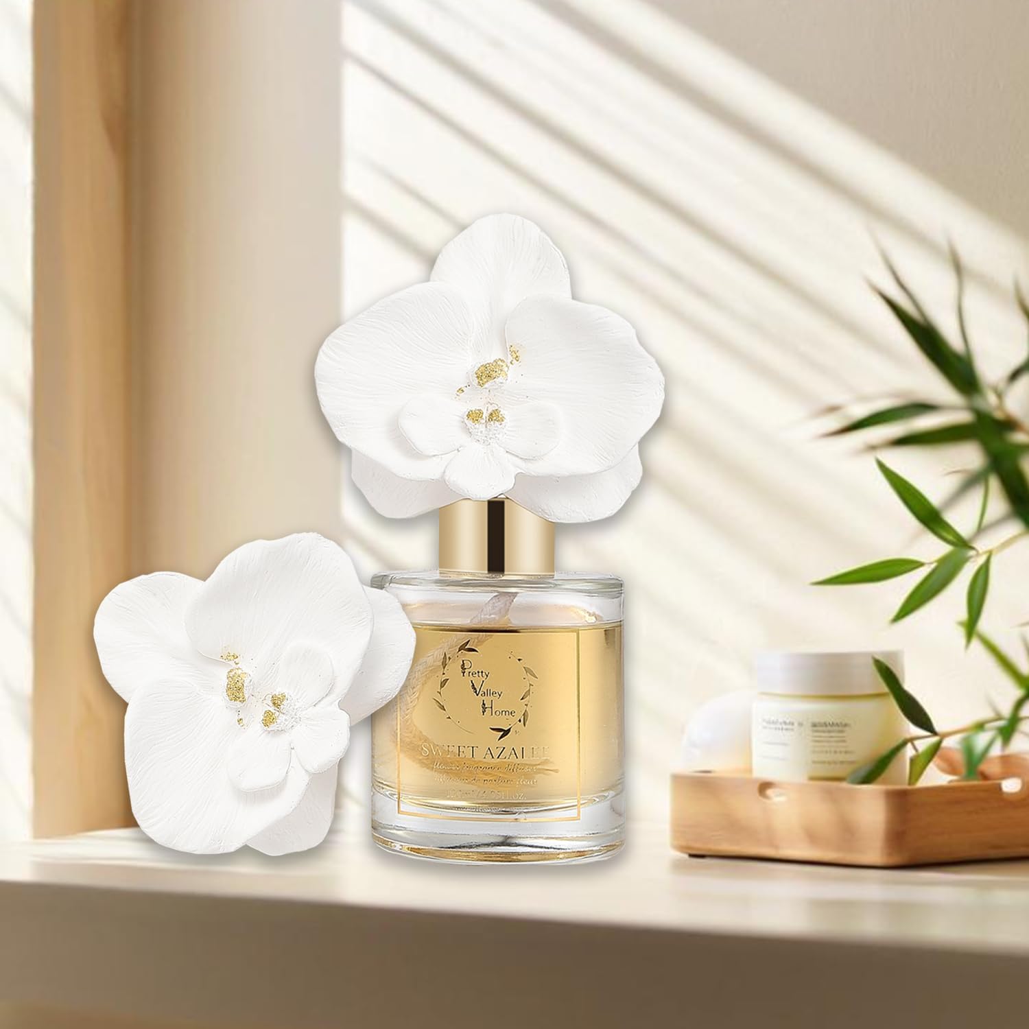 Orchid Ceramic Flower Reed Diffuser Set 120ML Wild Bluebell