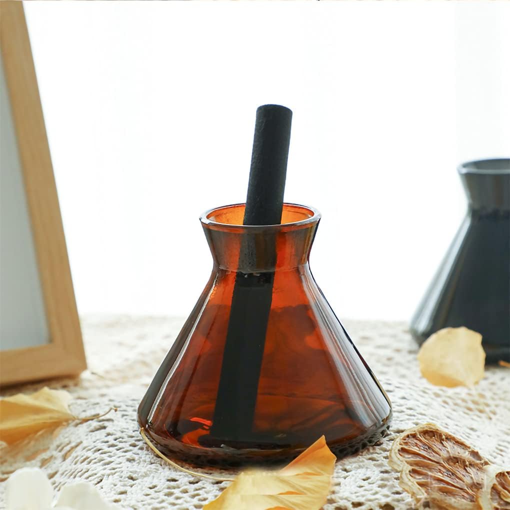 WAIT FLY Glass Diffuser Bottles for Essential Oils - Brown 7 Oz