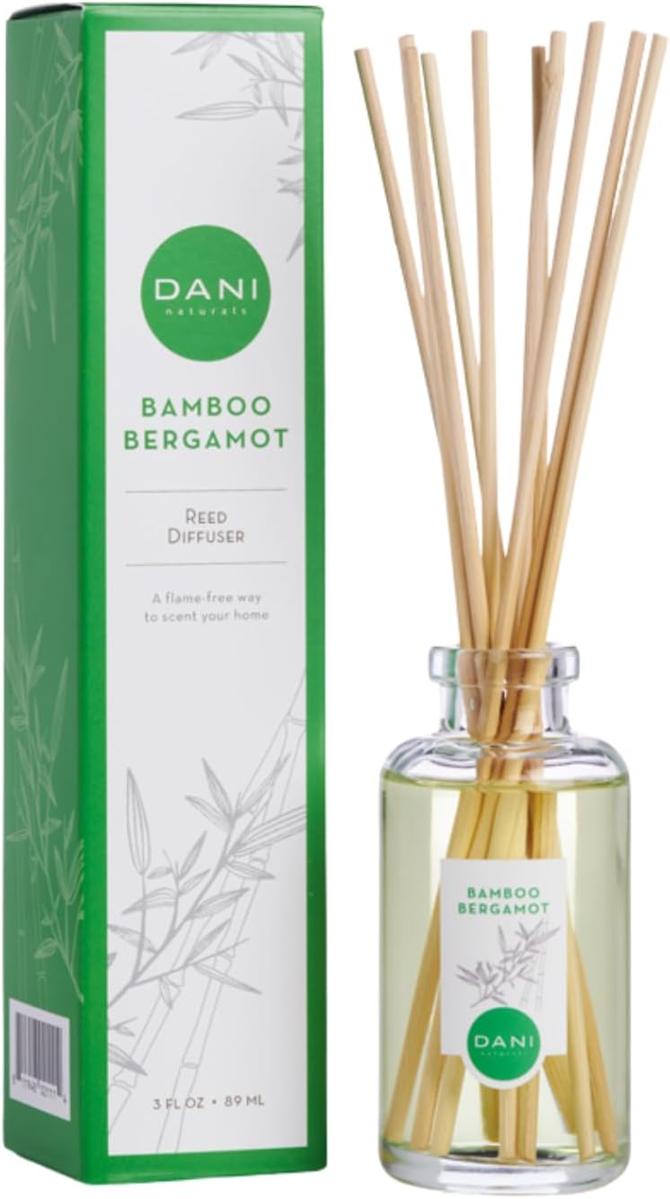 DANI Naturals Reed Diffuser Set Bamboo Bergamot 10 Sticks