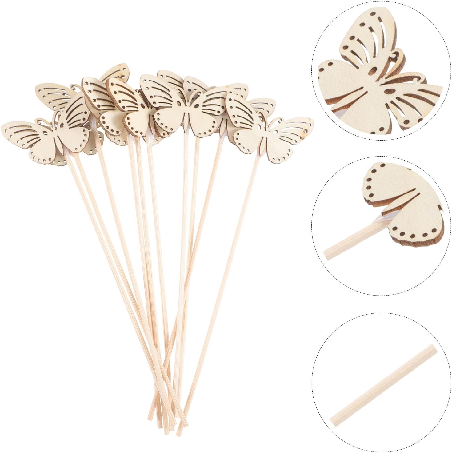 Uonlytech 10pcs Butterfly Reed Diffuser Sticks