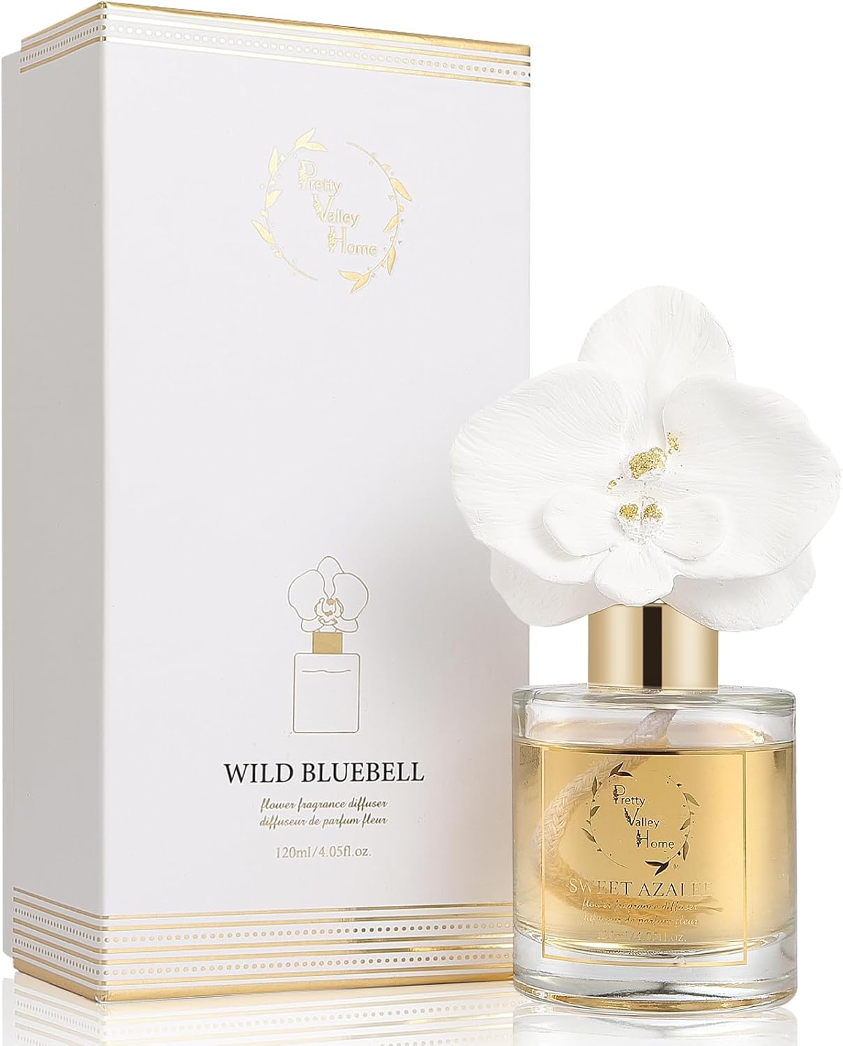 Orchid Ceramic Flower Reed Diffuser Set 120ML Wild Bluebell