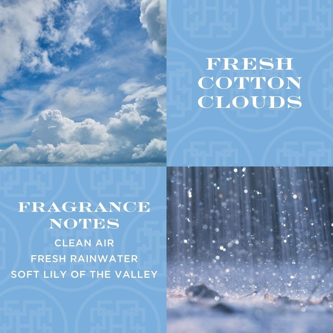 HomeWorx by SLATKIN CO Fresh Cotton Clouds Reed Diffuser Set
