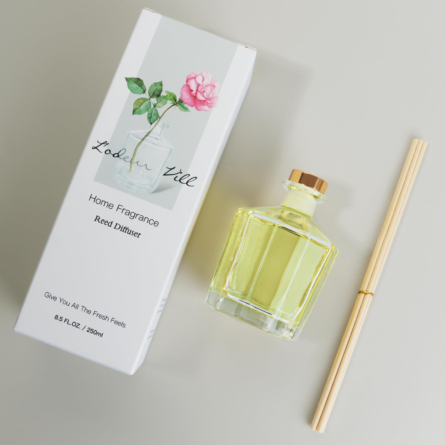 Lodeur Vill Jasmine White Tea Reed Diffuser Set