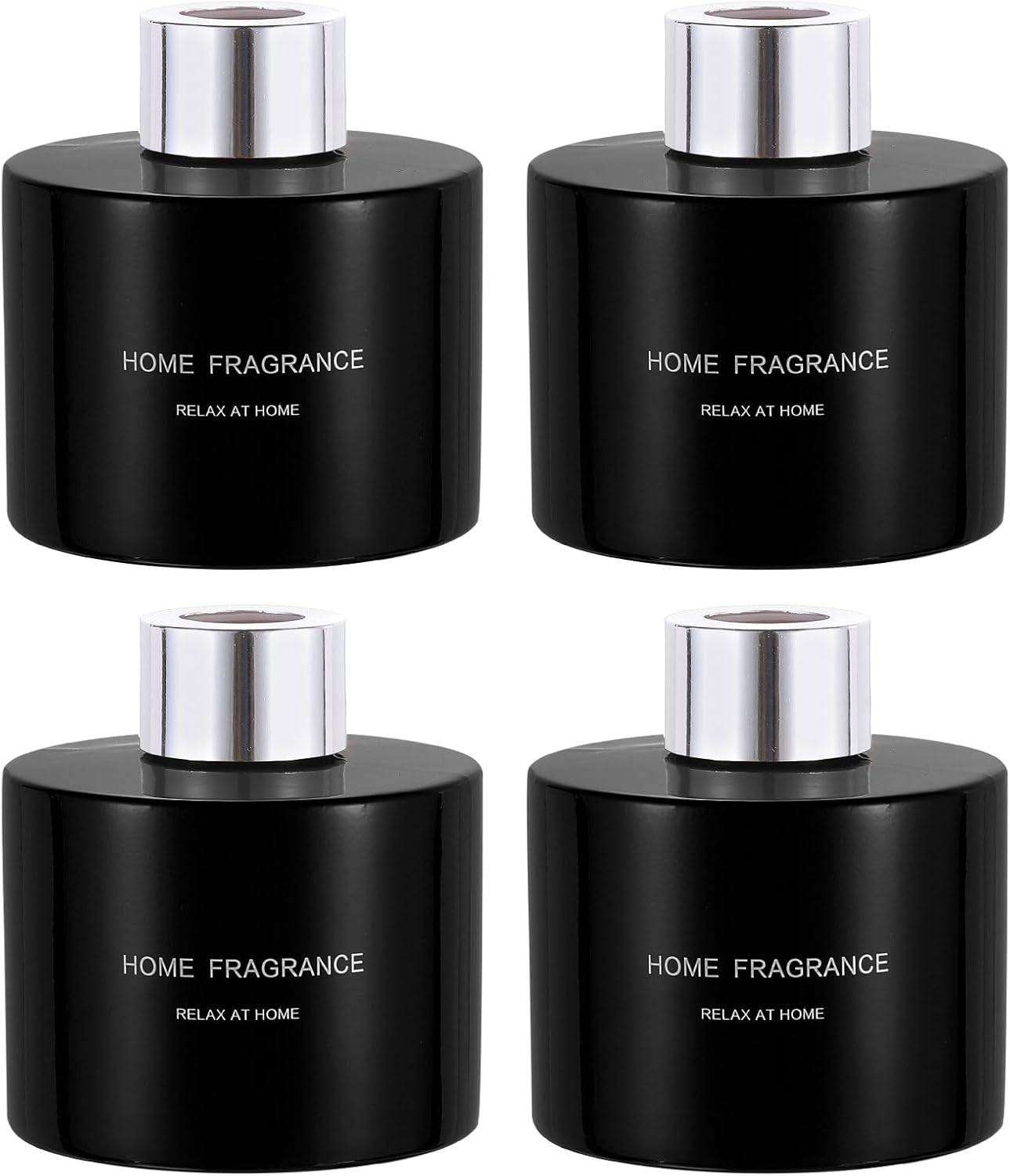HARFINGTON 4pcs Empty Glass Diffuser Bottle 140ml