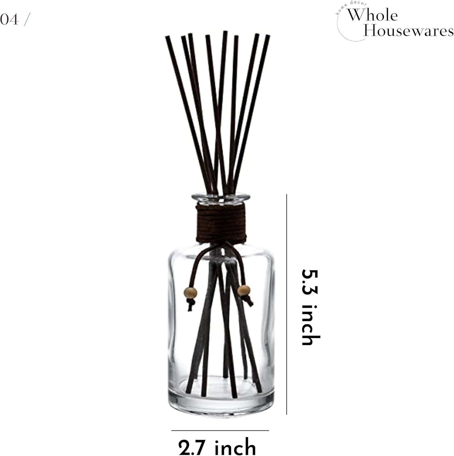 WHOLE HOUSEWARES 4-Piece Diffuser Set with 32 Reed Sticks