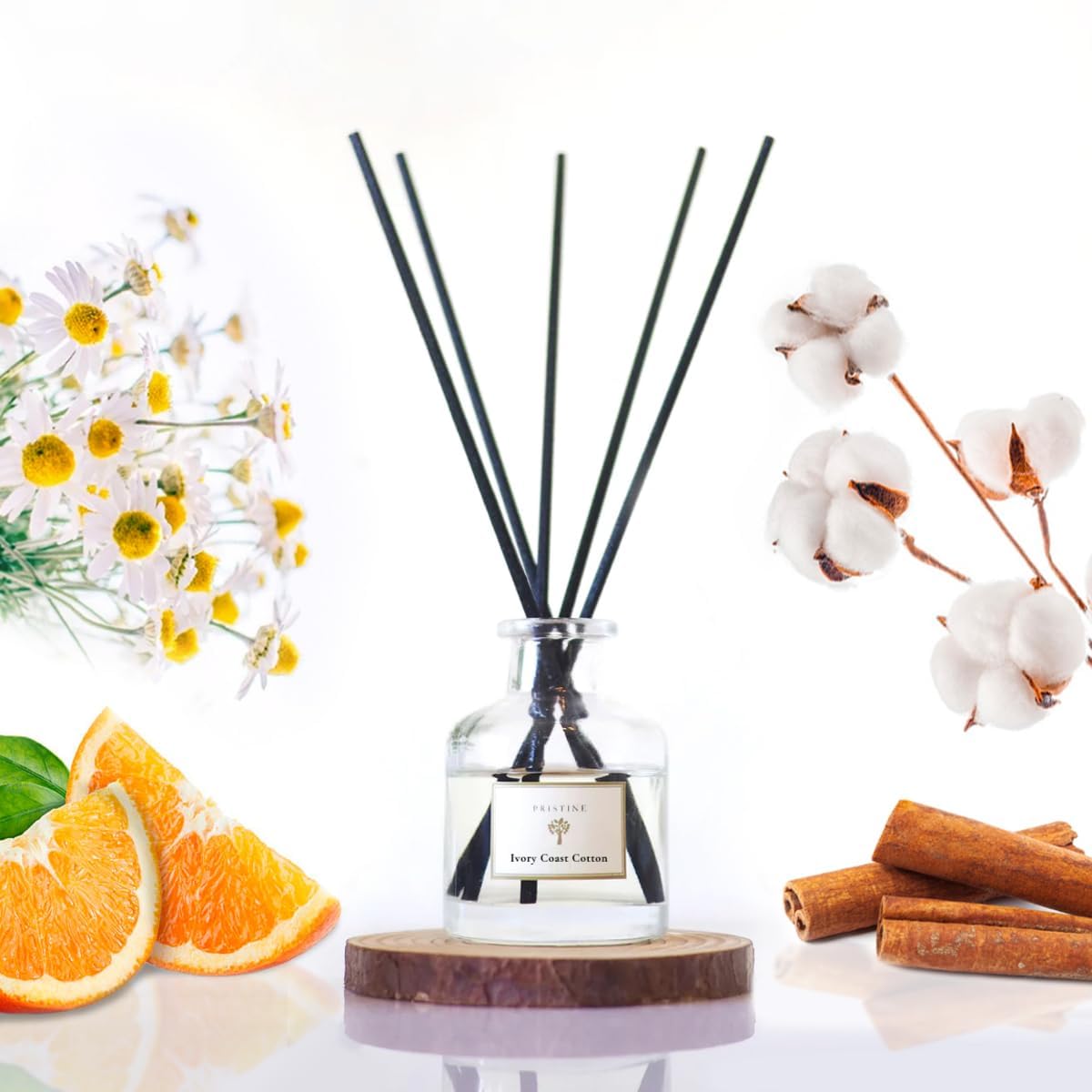 Pristine Ivory Coast Cotton Inspired by Hyatt Hotel Scent Reed Diffuser Set