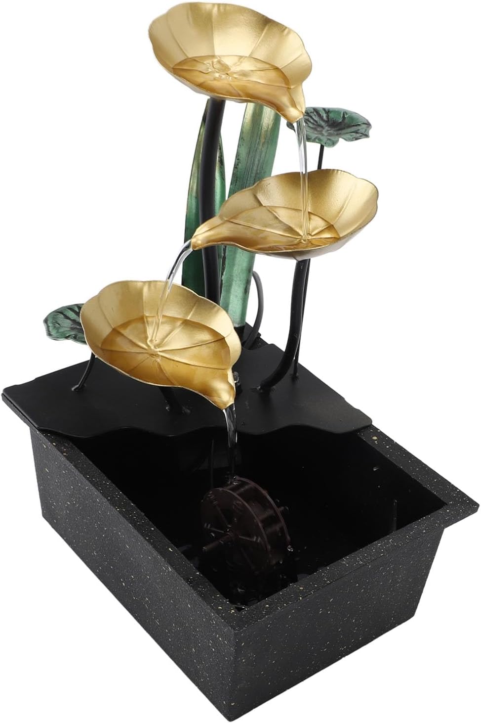 Quiet Circulating Iron Tabletop Fountain with LED Light