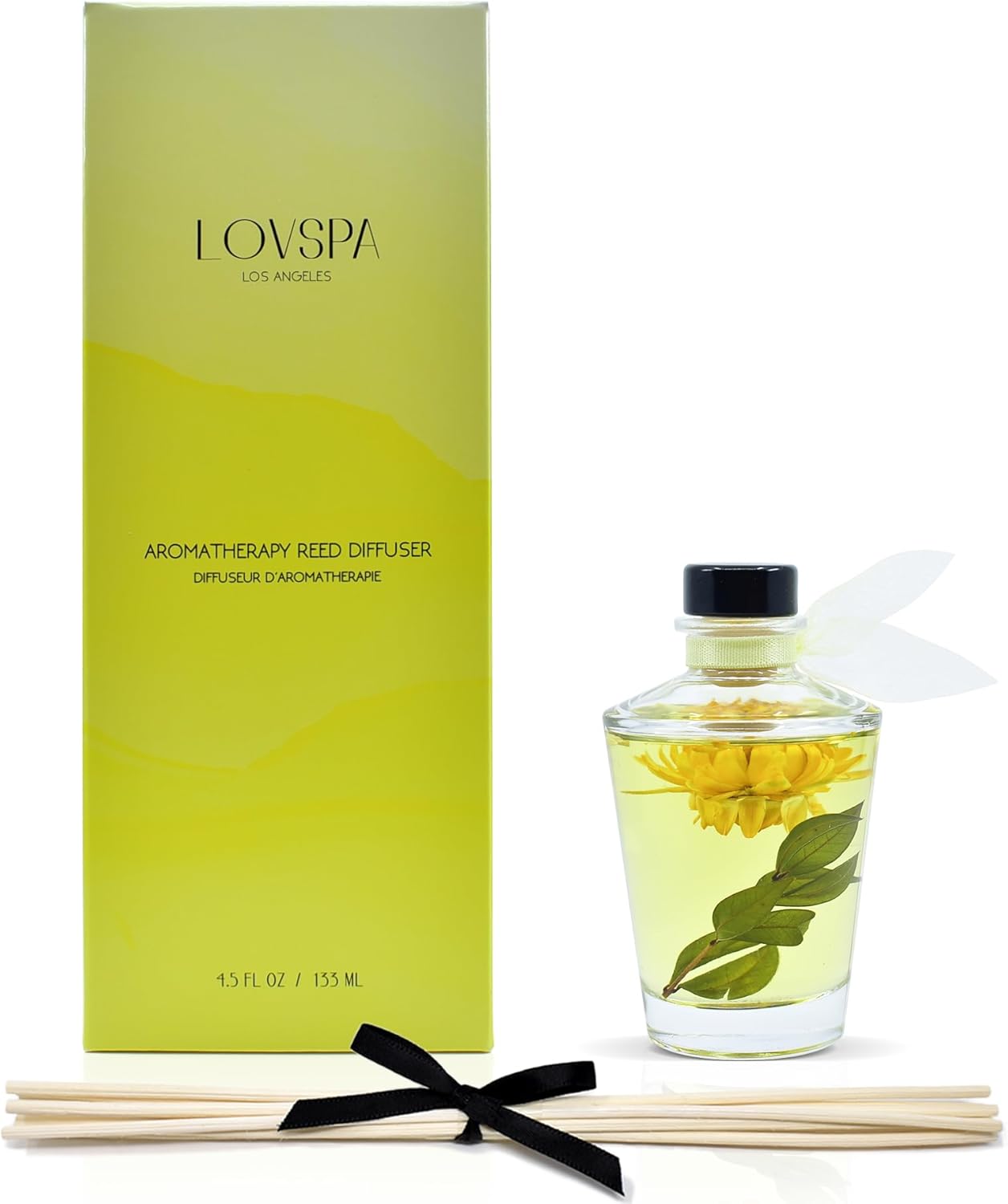 LOVSPA Energy Lemon Blossom Reed Diffuser Set