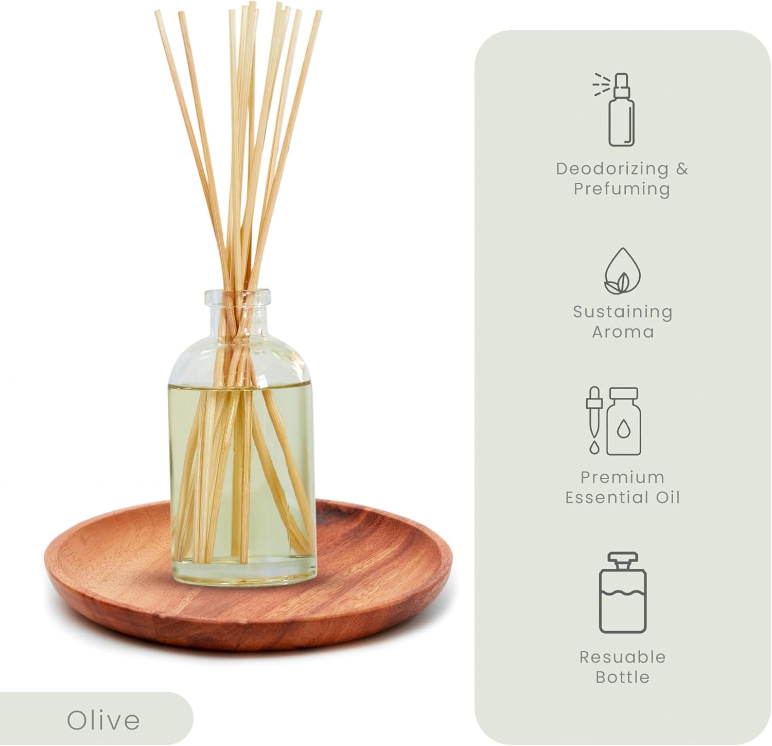 Hillhouse Naturals Olive Scent Reed Diffuser Set
