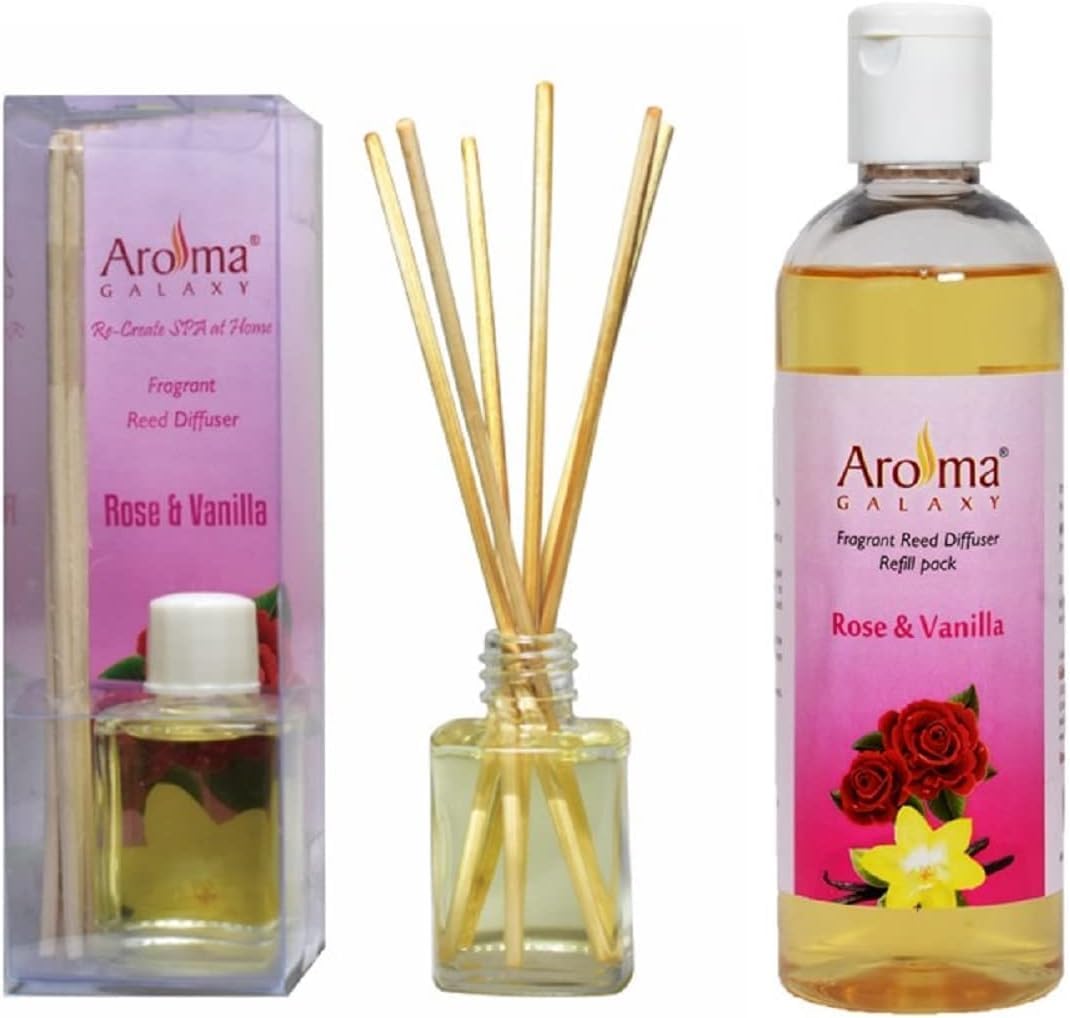 Rose Vanilla Reed Diffuser Set with Refill 1