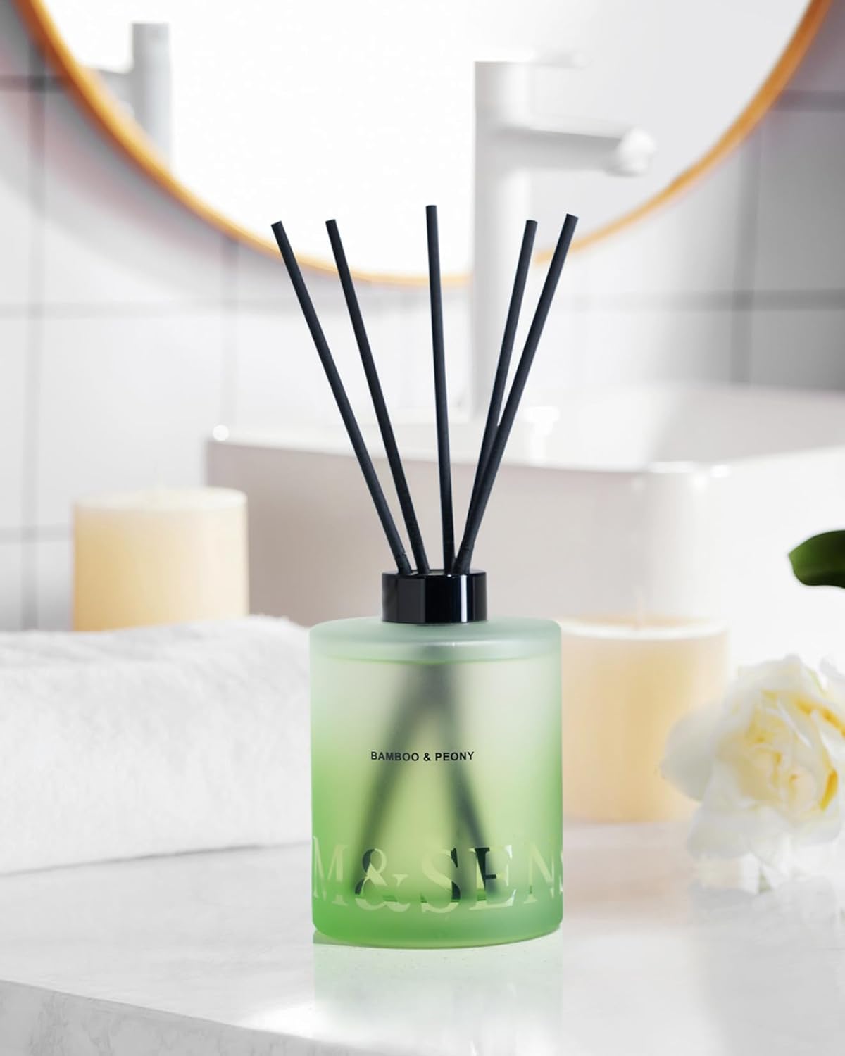 MSENSE Bamboo Peony Reed Diffuser Set