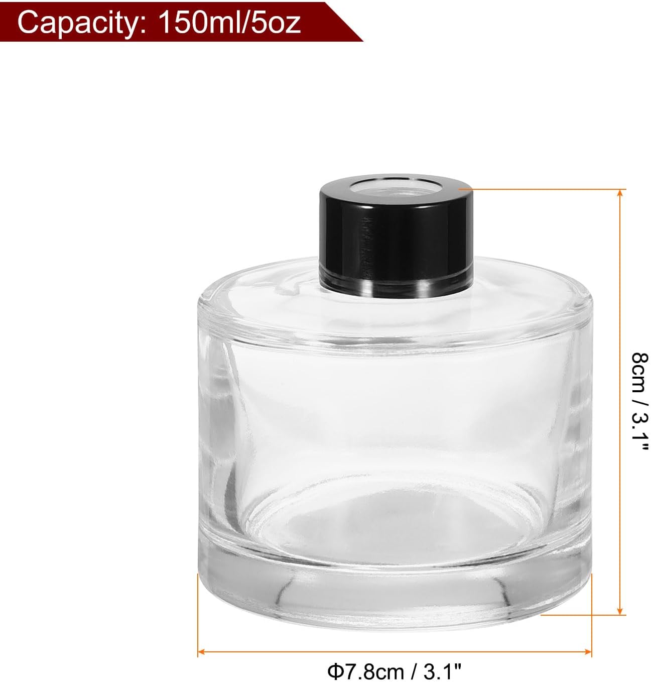 HARFINGTON 5oz Empty Glass Diffuser Bottle