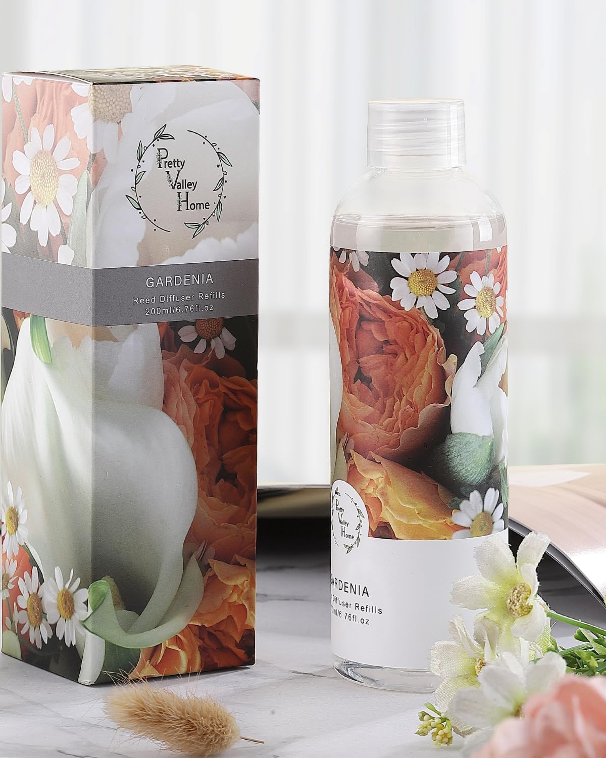 Pretty Valley Home Gardenia Reed Diffuser Refill