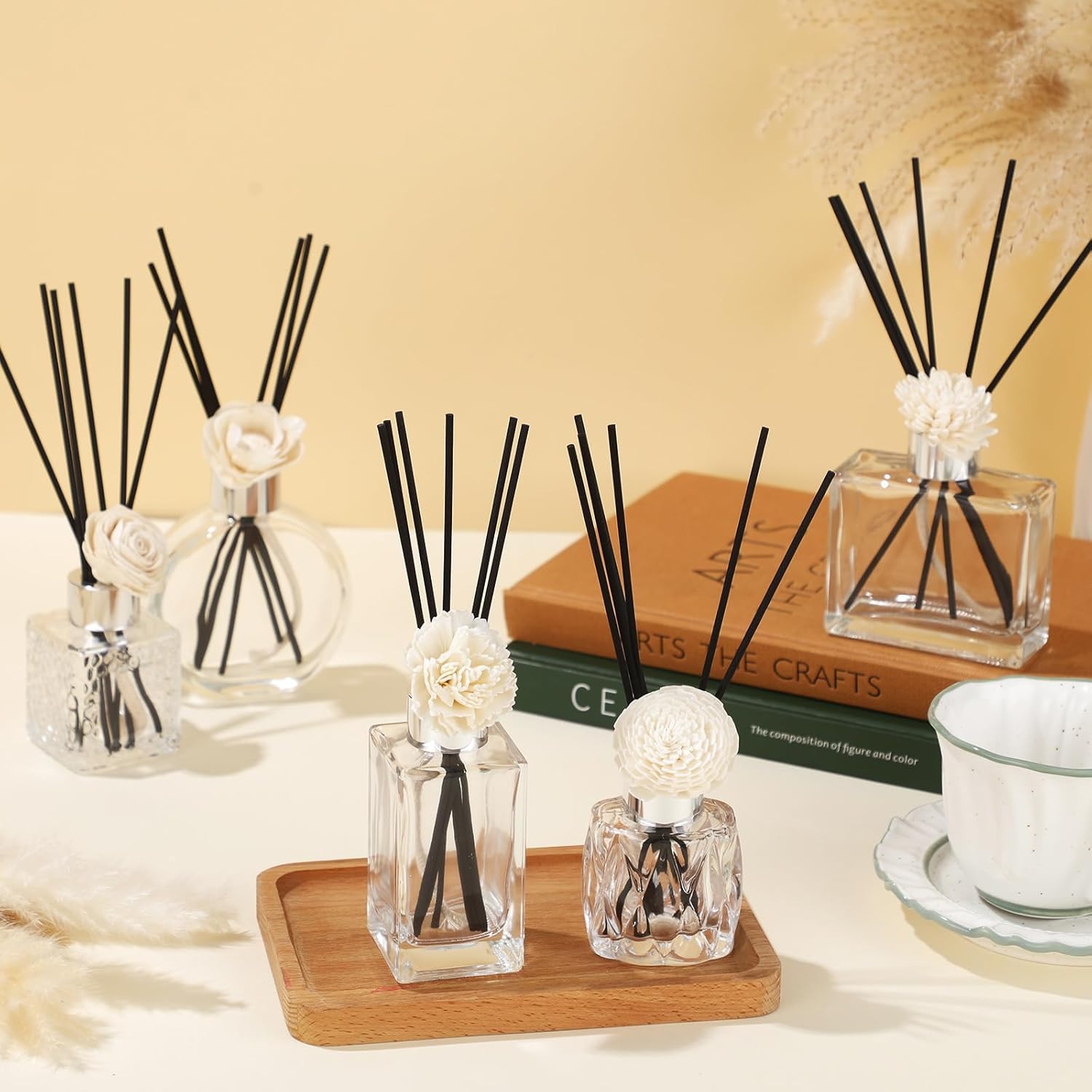 Tanlade 10 Piece Reed Diffuser Set Empty Bottles and Accessories