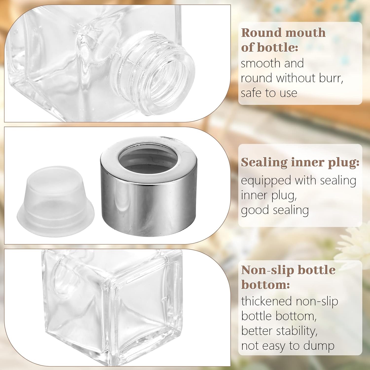 30 Piece Glass Diffuser Set with Silver Caps