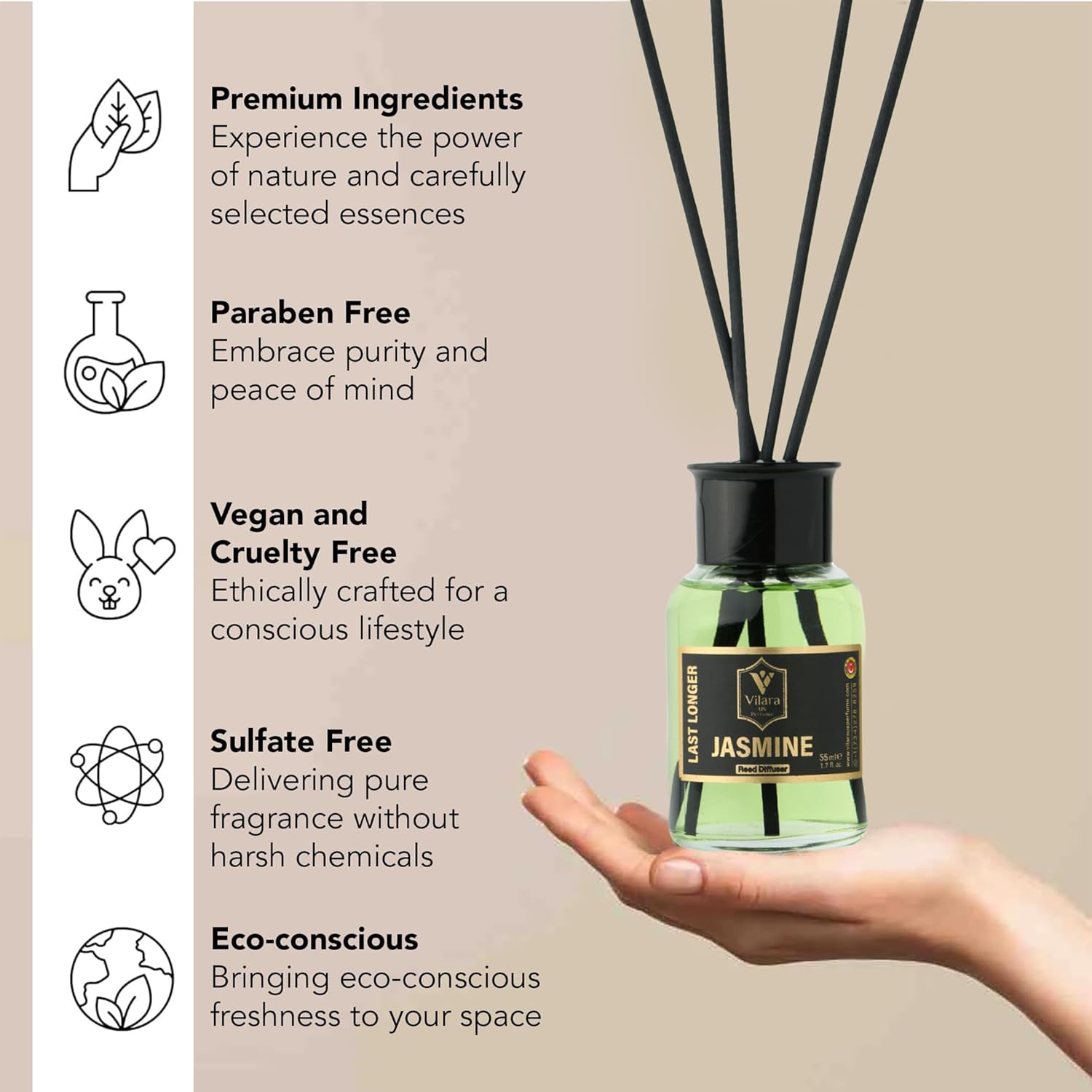 Diffuser Set with Sticks - Woody Aromatics for Home