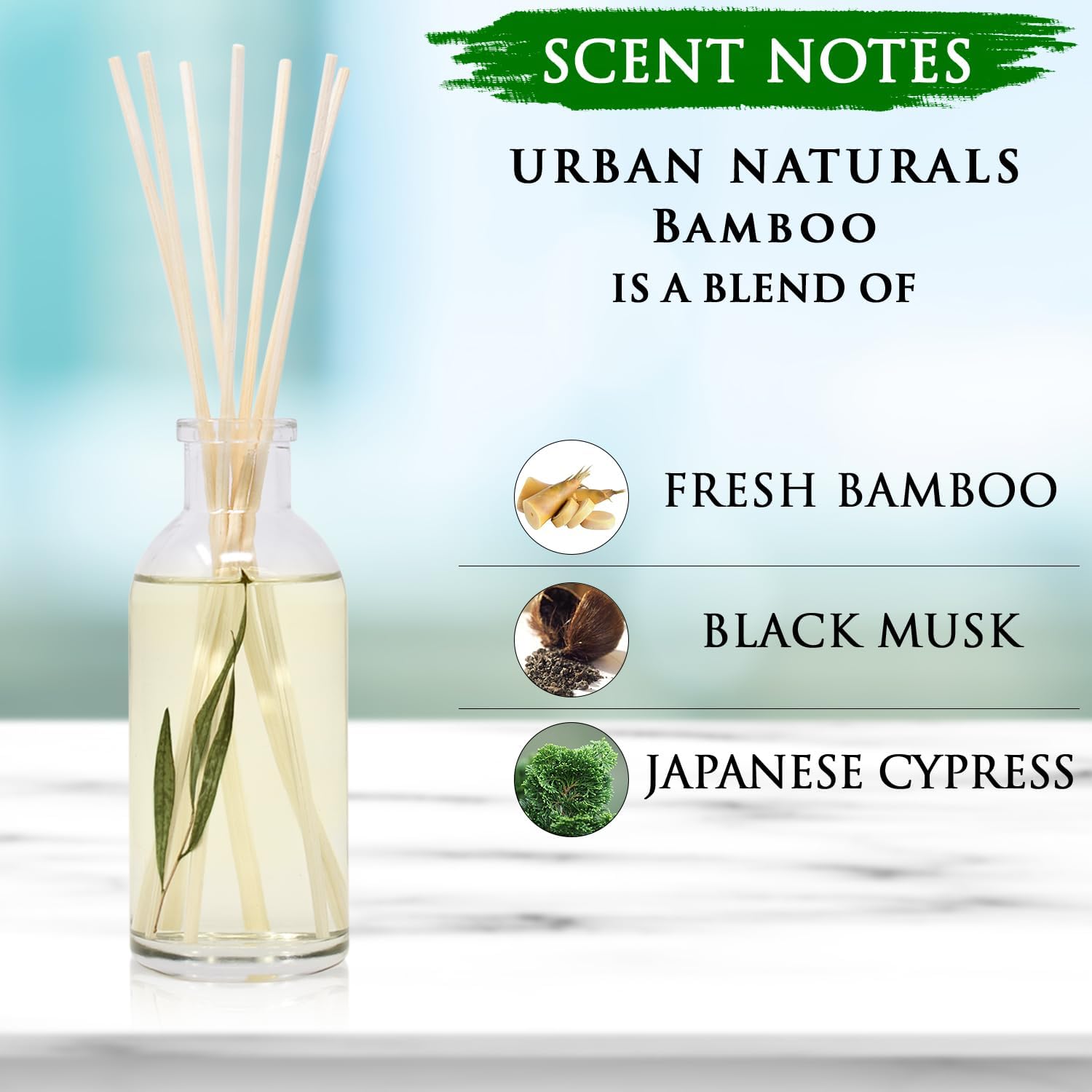 Urban Naturals Bamboo Citrus Reed Diffuser Set