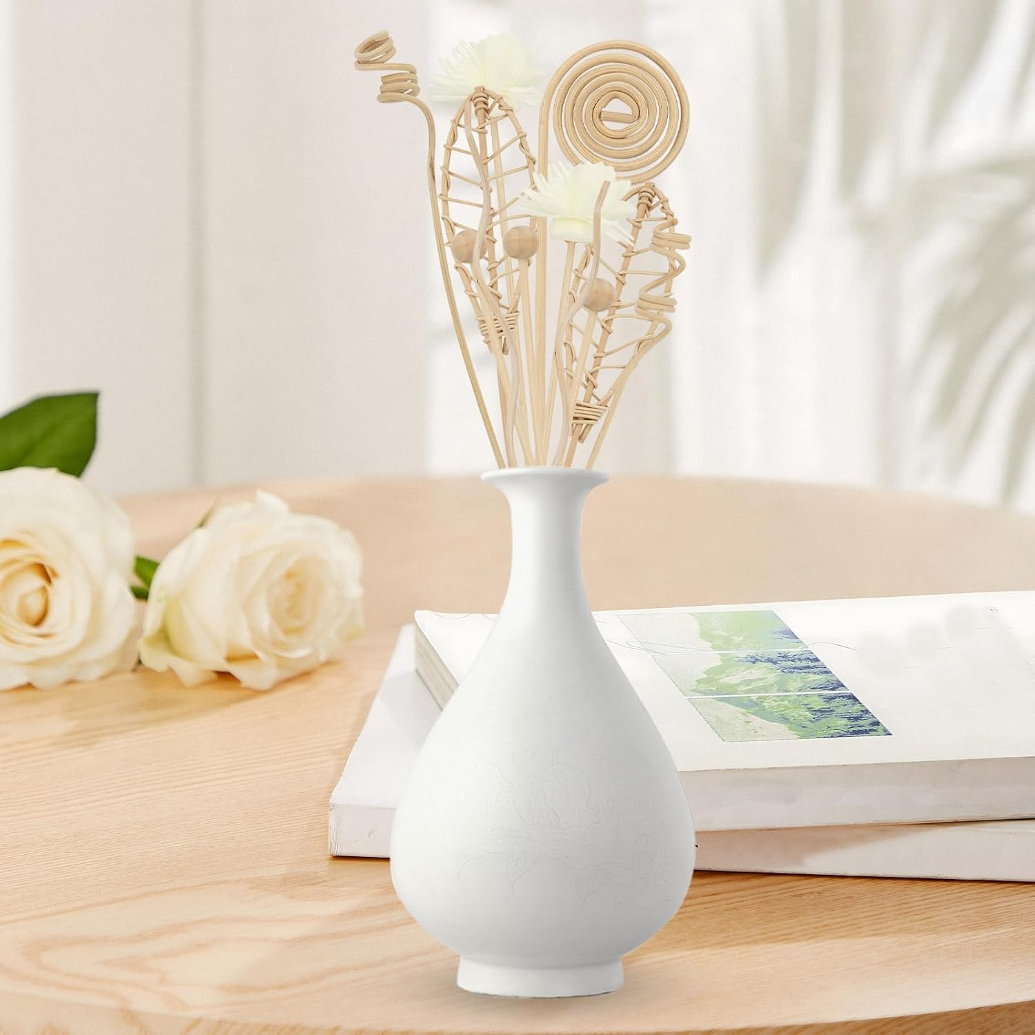 24 Piece Reed Diffuser Set Natural Wood Reeds for Aroma Diffusion
