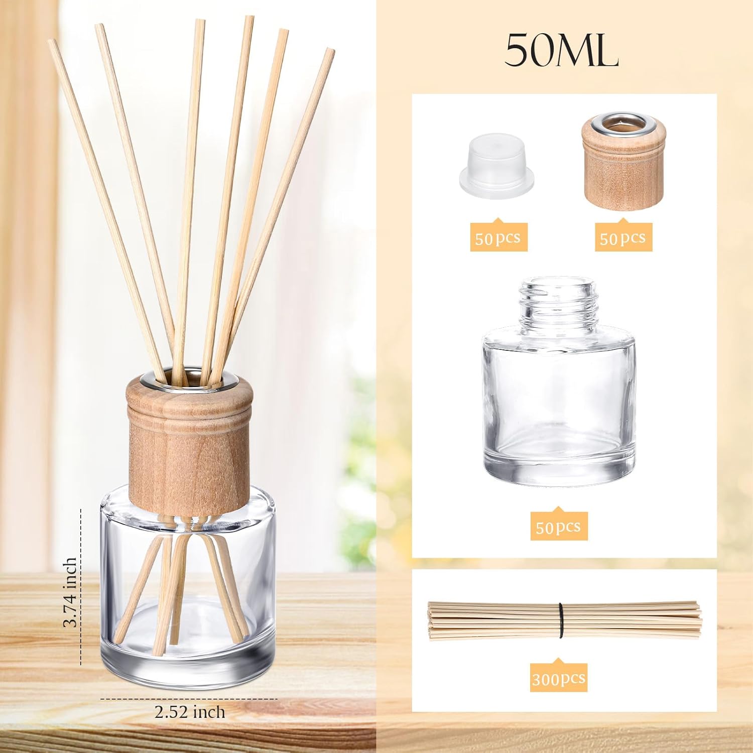 Roshtia 50 Piece Reed Diffuser Set