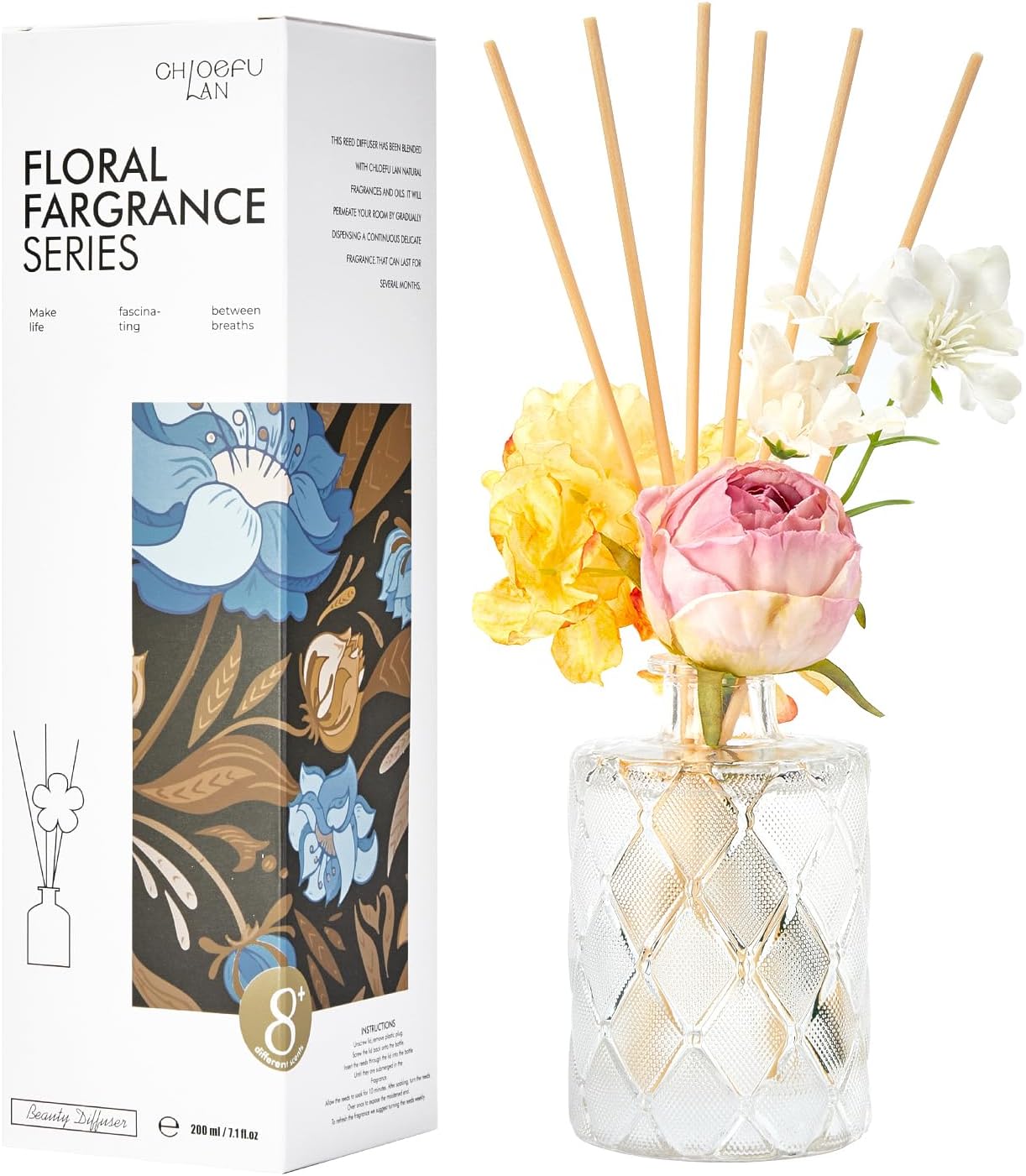 Chloefu Lan Amber Reed Diffuser Set 67 Oz
