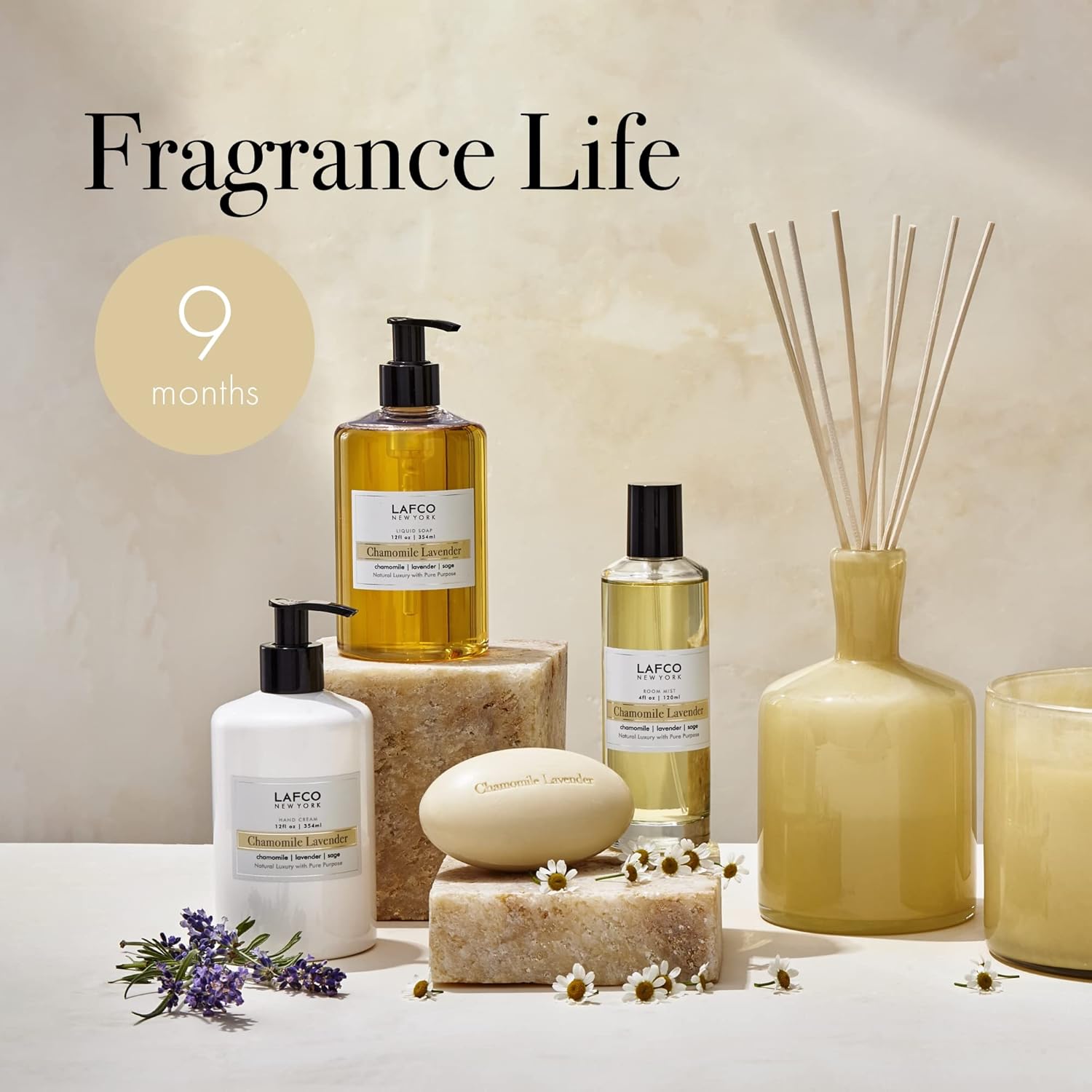 LAFCO New York Signature Reed Diffuser Chamomile Lavender 15 oz