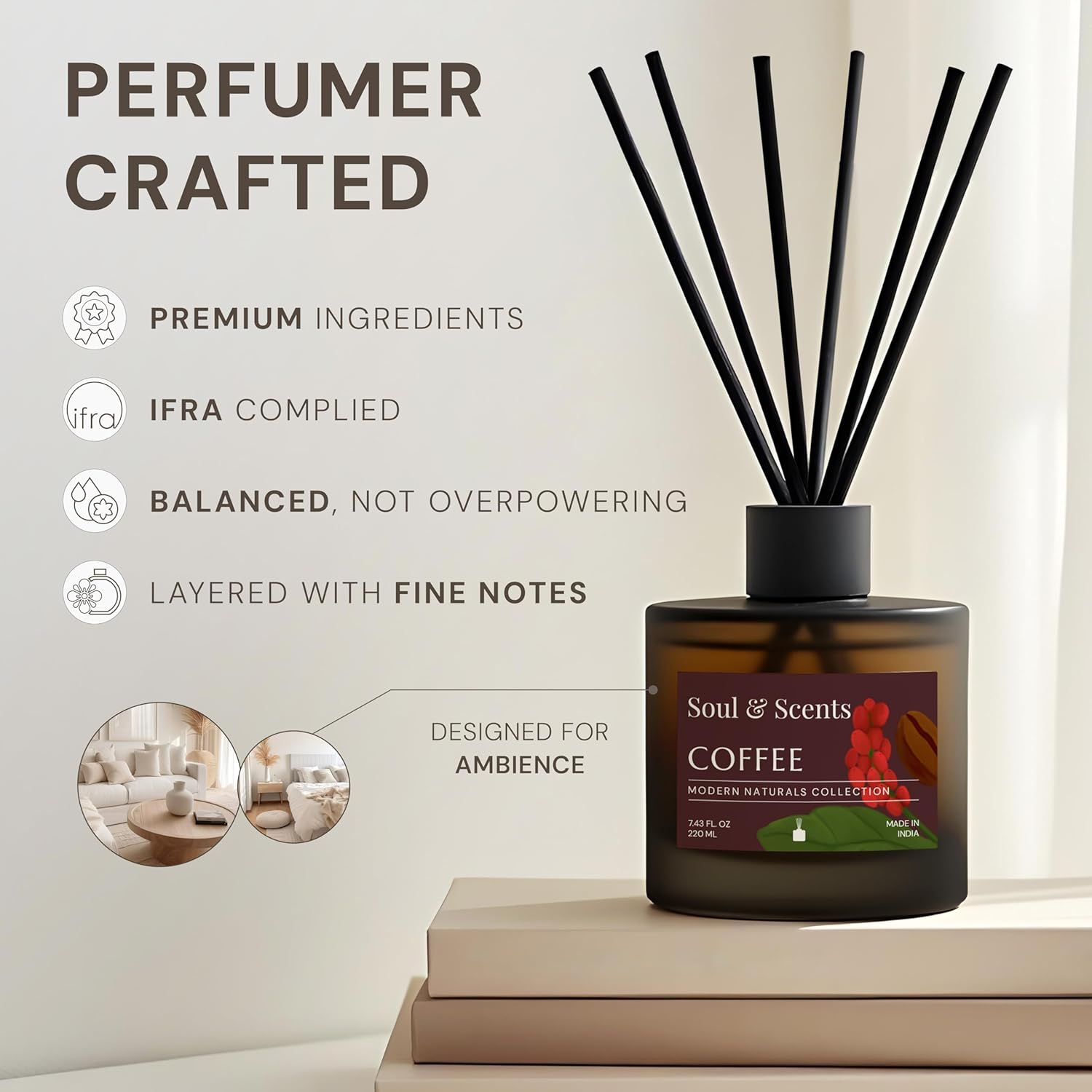 Soul Scents Coffee Reed Diffuser Set