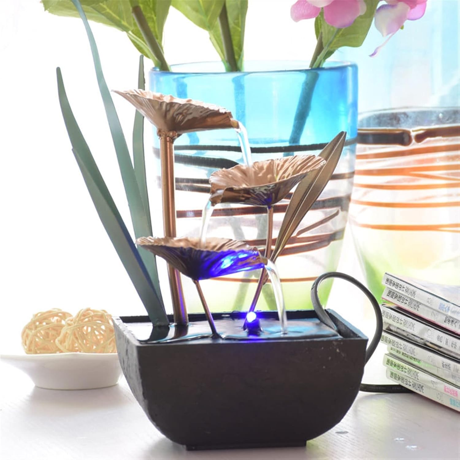 SUNESA Tabletop Fountain Indoor Decorative Feng Shui Water Feature