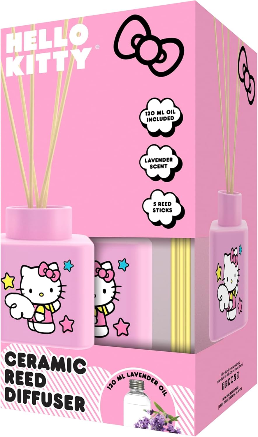 Hello Kitty Ceramic Reed Diffuser Set - Lavender Scent
