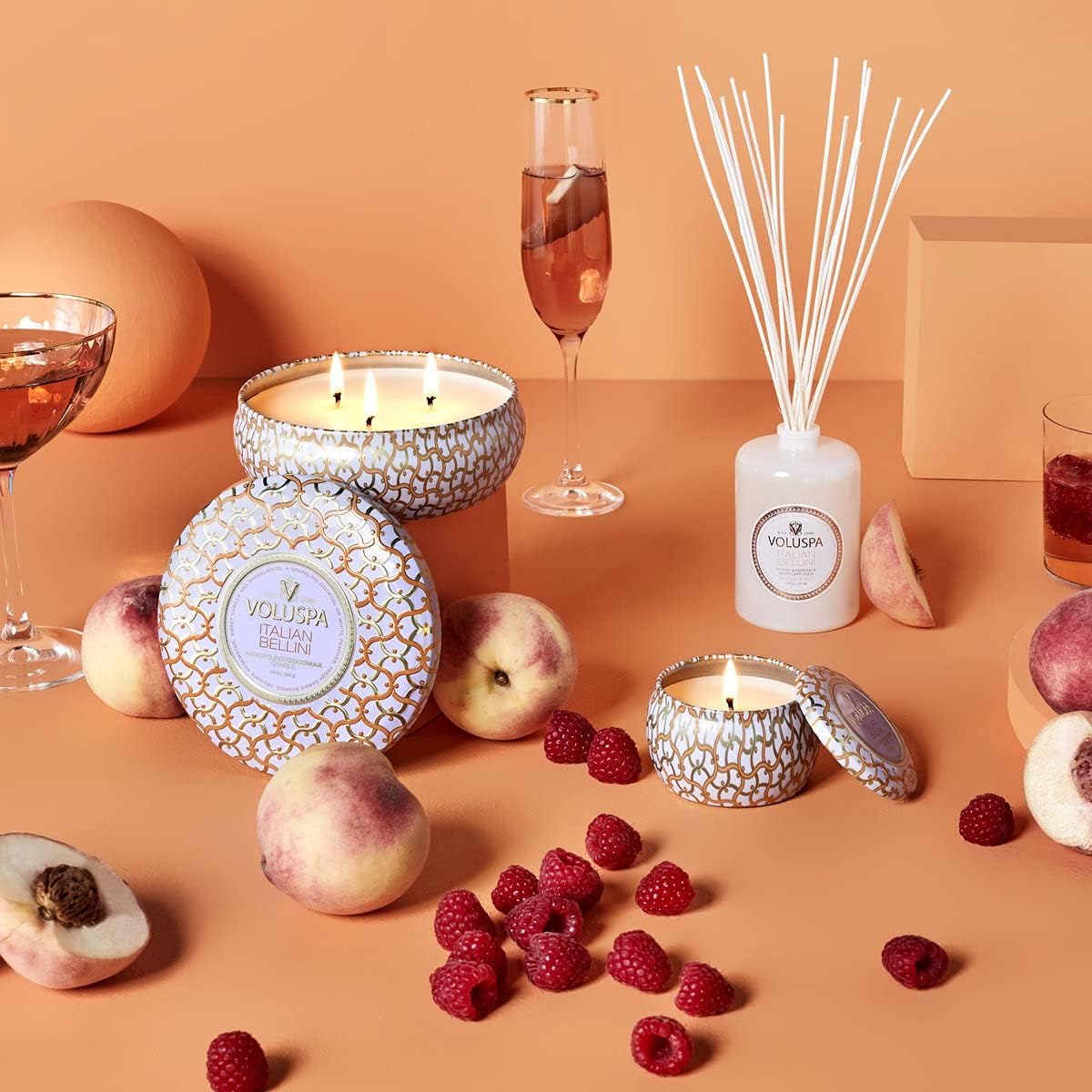 Voluspa Italian Bellini Reed Diffuser Set