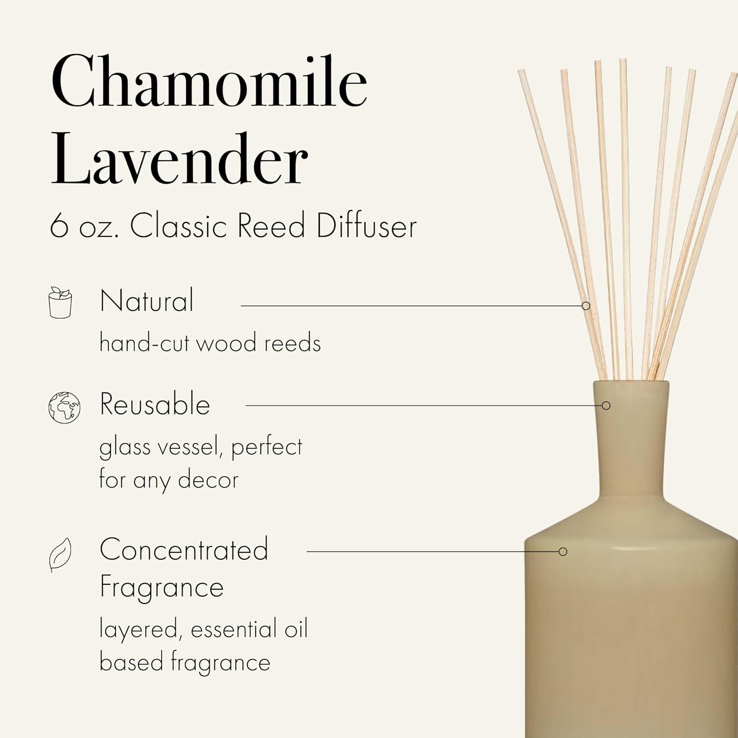 LAFCO New York Classic Reed Diffuser Chamomile Lavender 6 oz