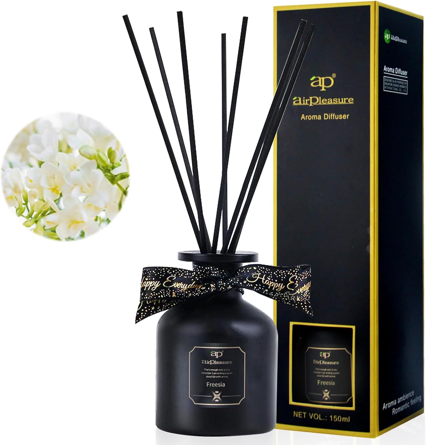 Freesia Reed Diffuser Set with 8 Scent Sticks