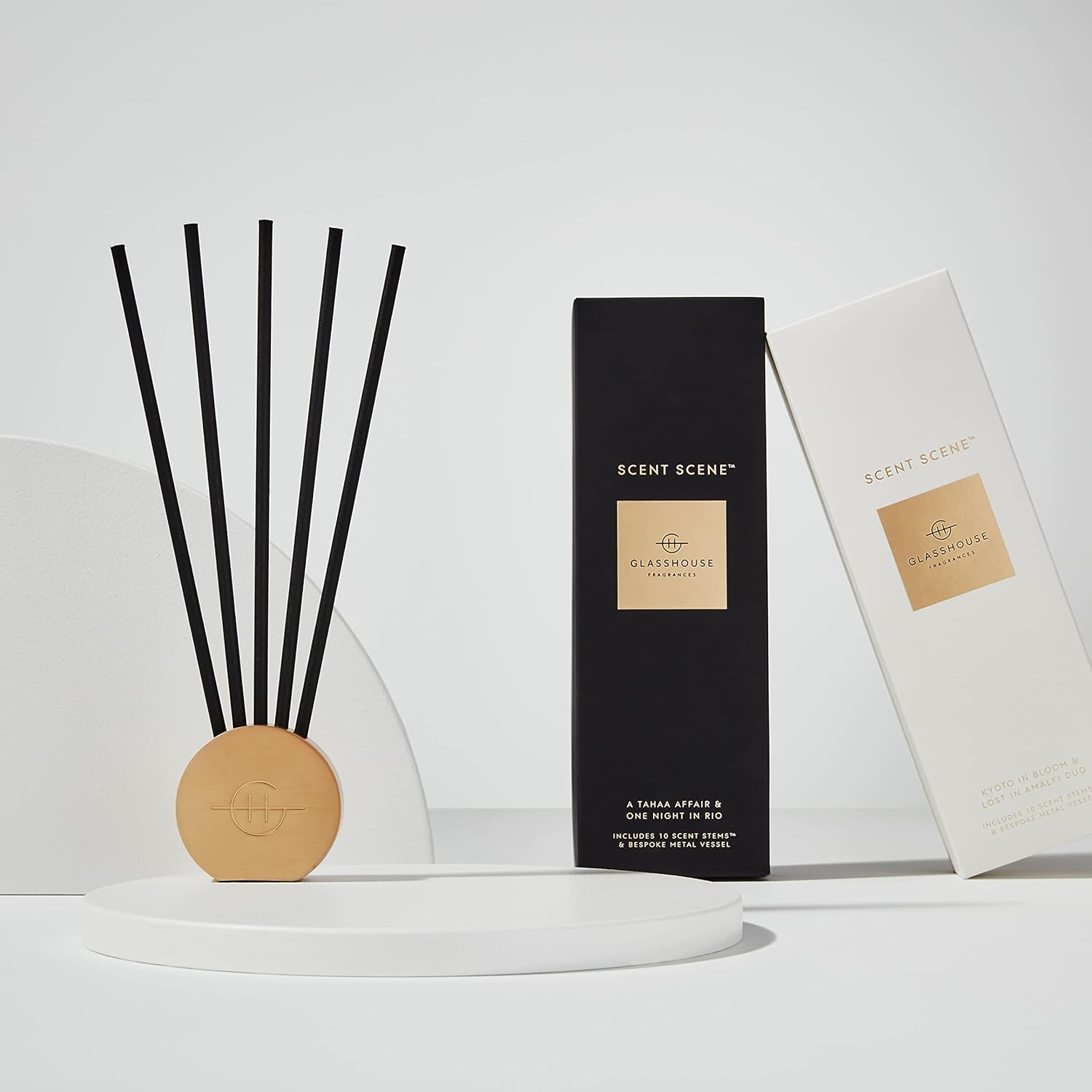 Glasshouse Fragrances Kyoto In Bloom Lost In Amalfi Diffuser Set
