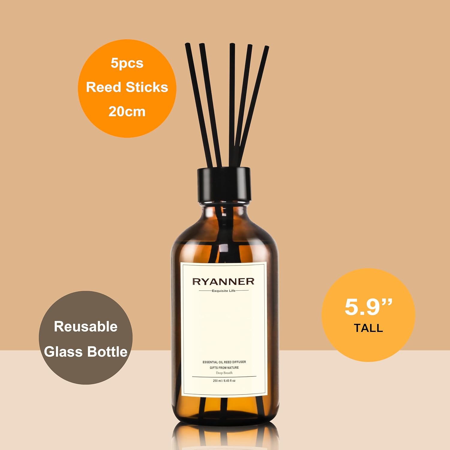 Lavender Scent Diffuser Set with 5 Sticks
