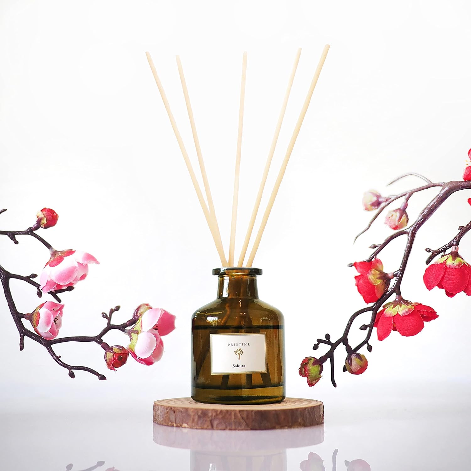Pristine Sakura Reed Diffuser Set Cherry Blossom Aroma