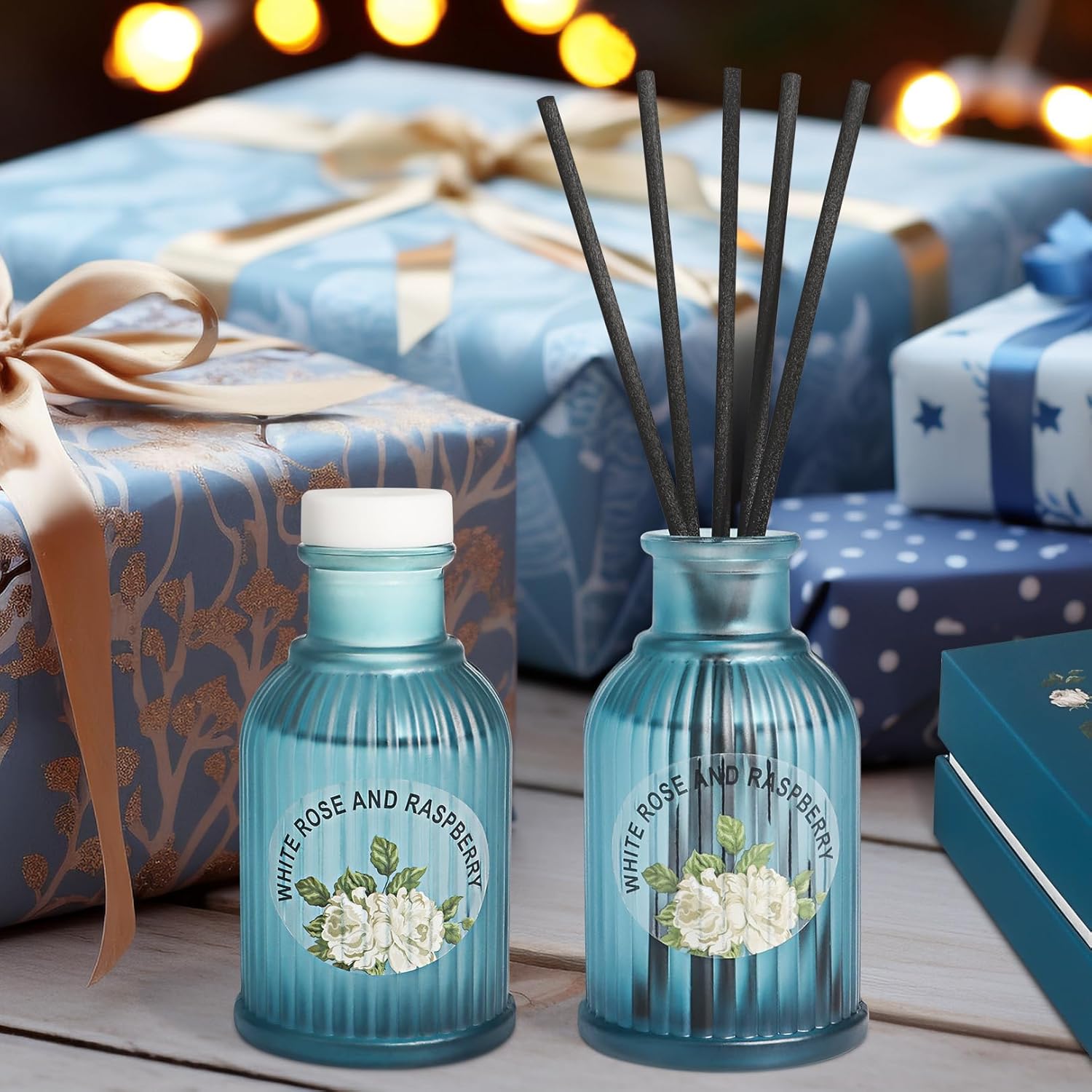 White Rose and Berries Reed Diffuser Set 2 Pack